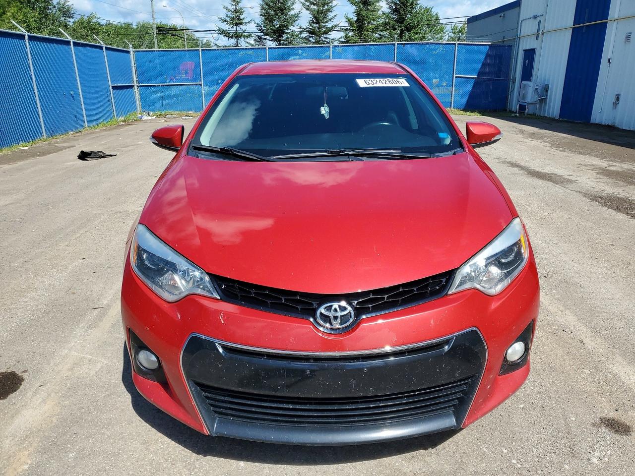2014 Toyota Corolla L Красный vin: 2T1BURHE5EC122626