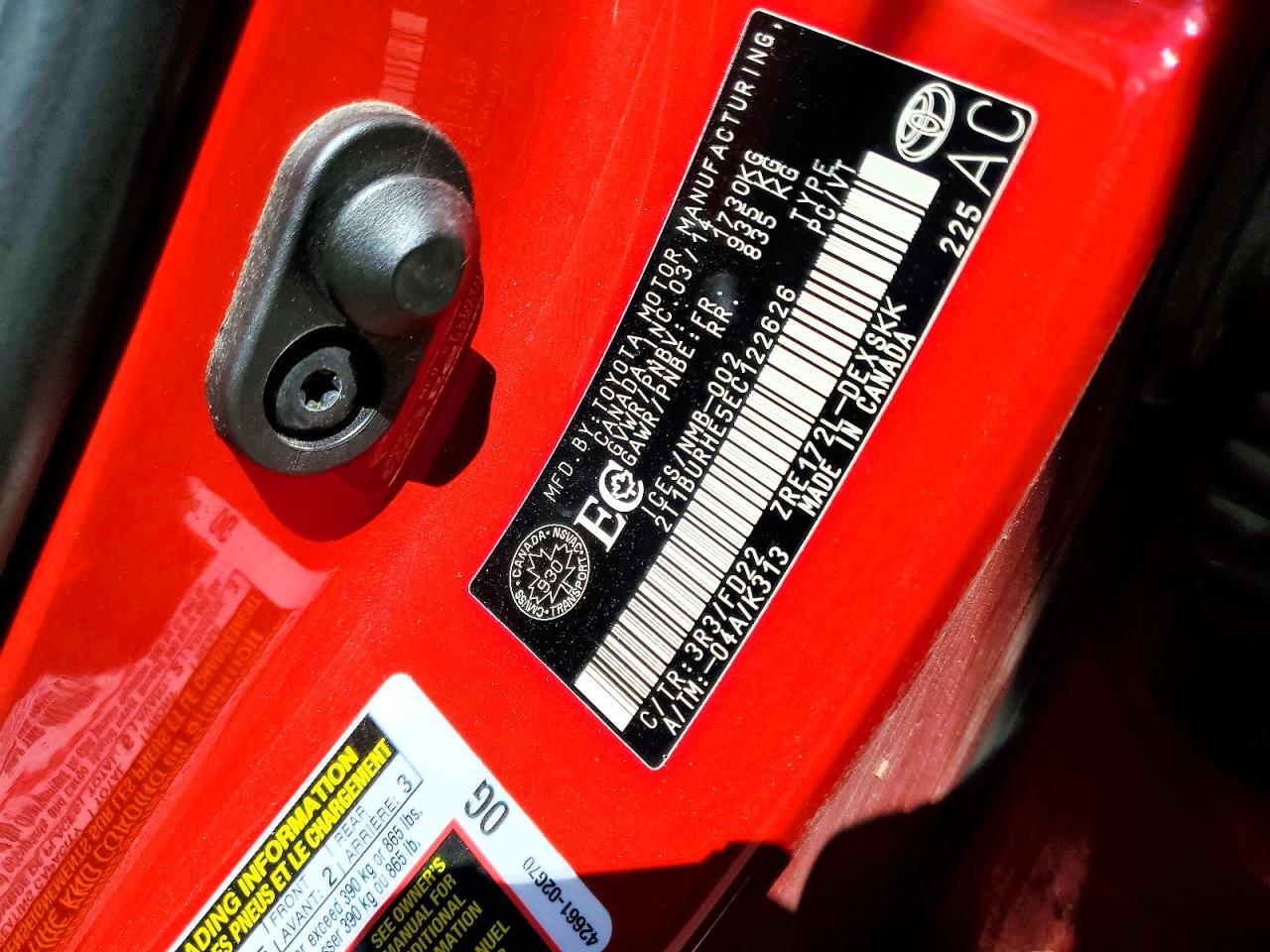 2014 Toyota Corolla L Красный vin: 2T1BURHE5EC122626