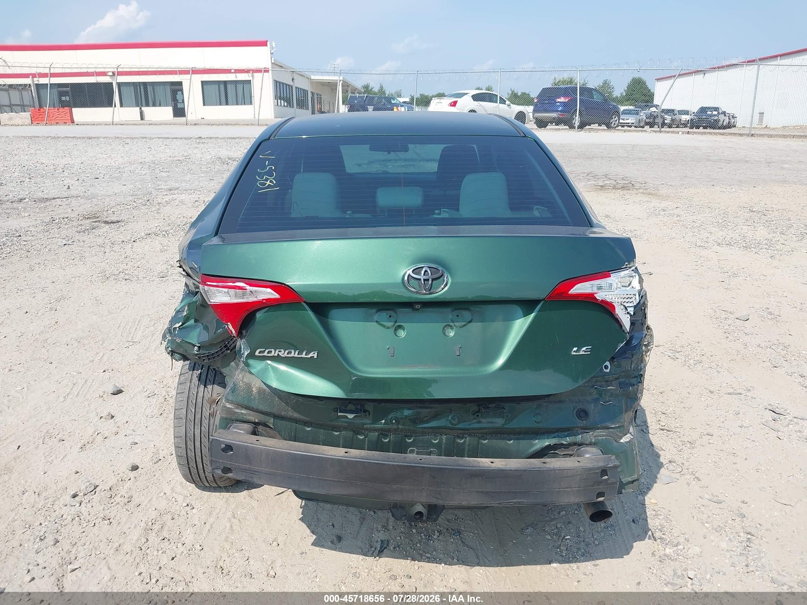 2014 Toyota Corolla Le Green vin: 2T1BURHE5EC125381