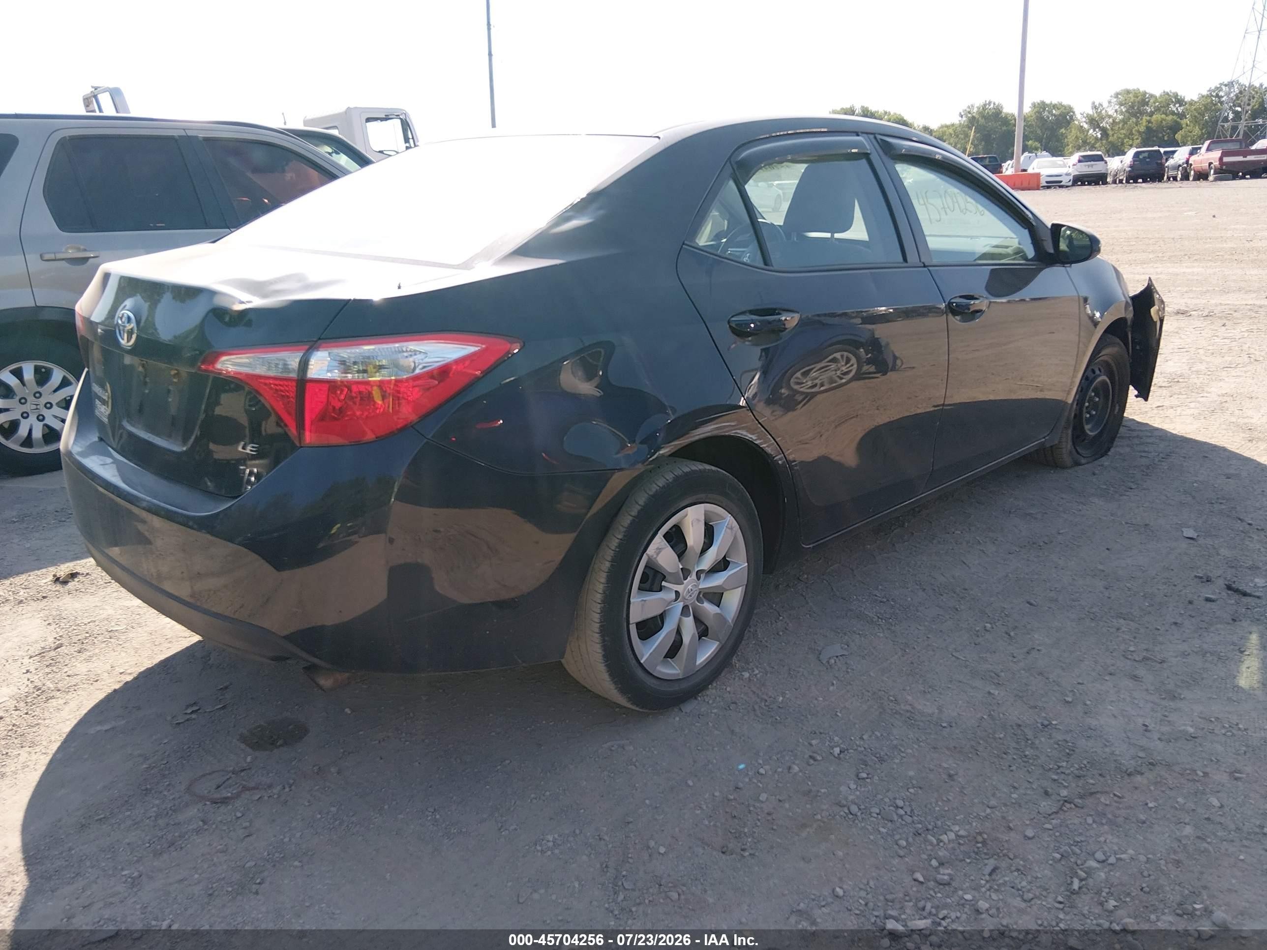2014 Toyota Corolla Le Black vin: 2T1BURHE5EC140625
