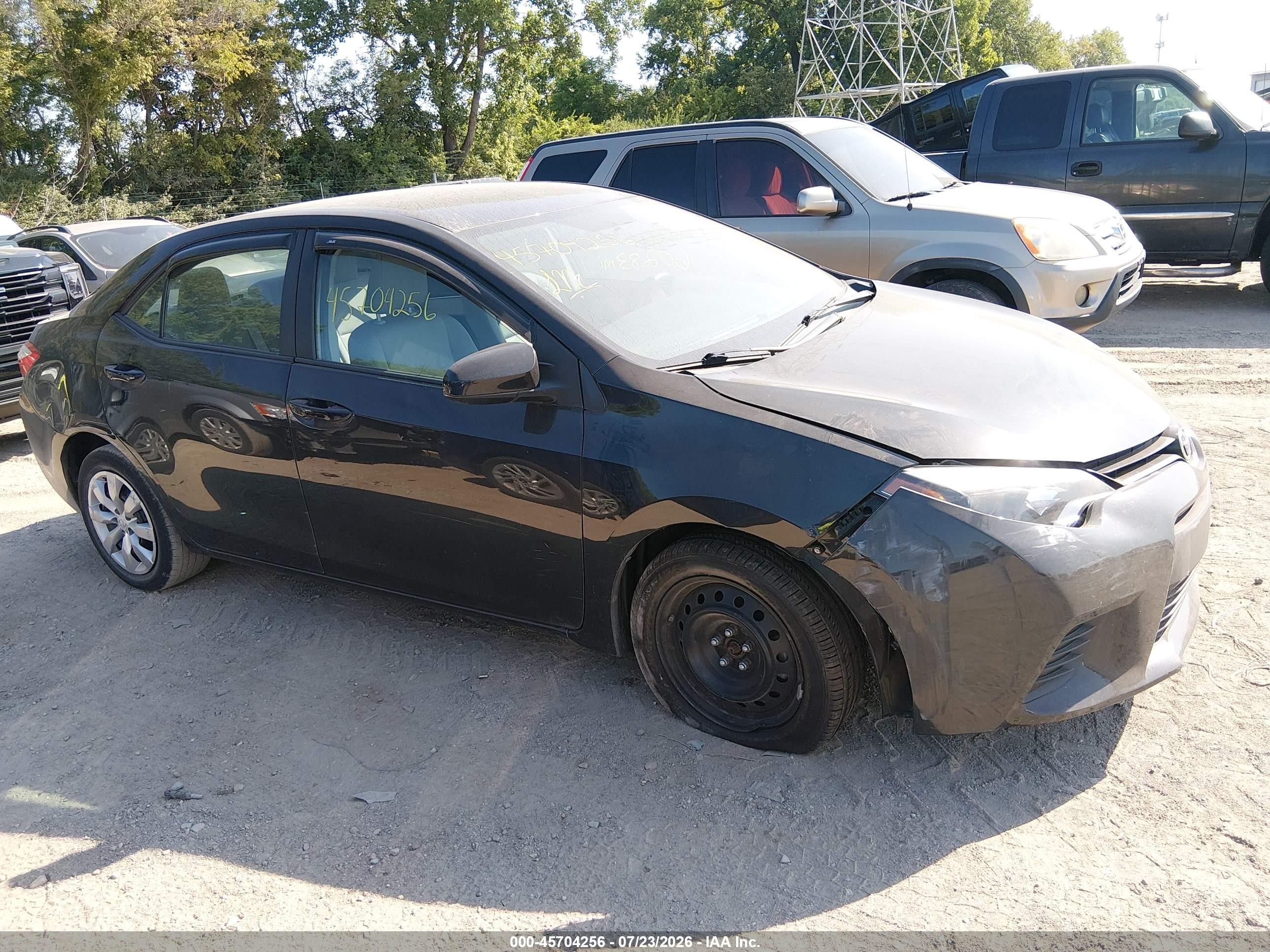 2014 Toyota Corolla Le Black vin: 2T1BURHE5EC140625