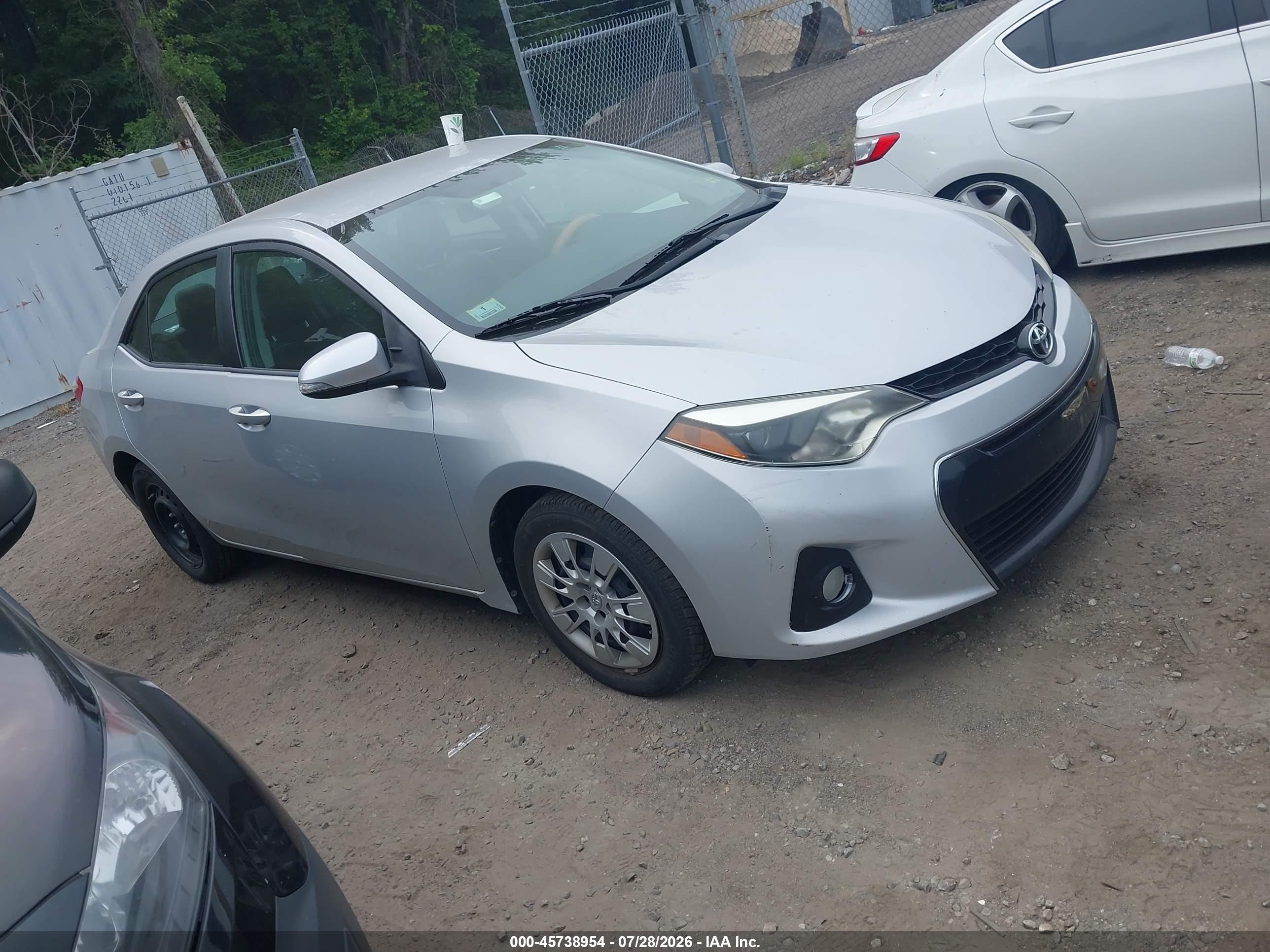 2014 Toyota Corolla S Silver vin: 2T1BURHE5EC152998