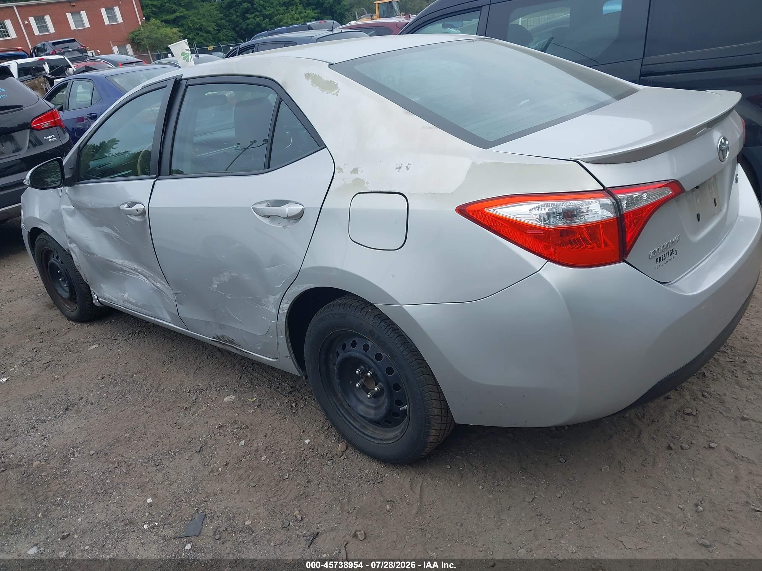 2014 Toyota Corolla S Silver vin: 2T1BURHE5EC152998