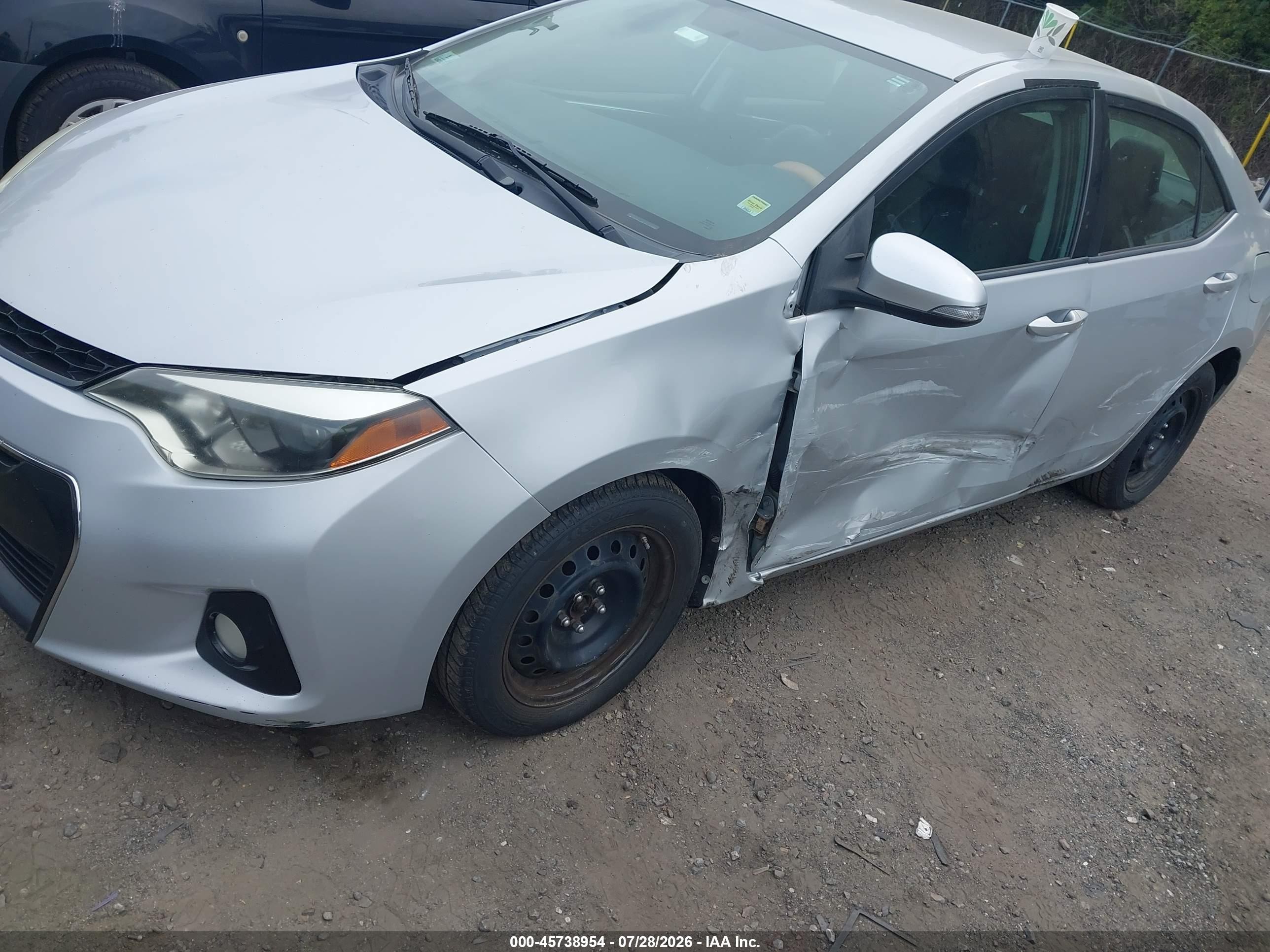 2014 Toyota Corolla S Silver vin: 2T1BURHE5EC152998