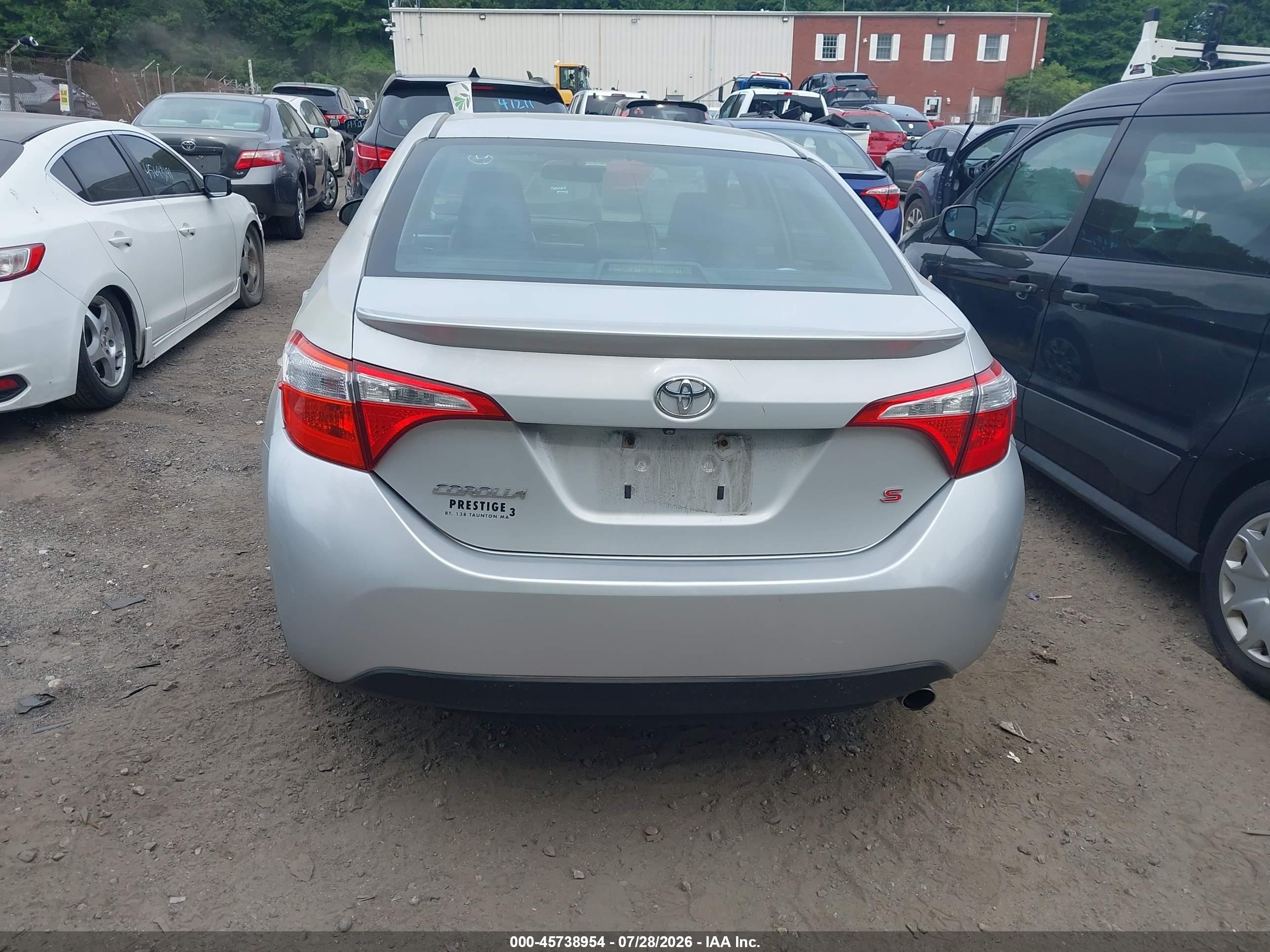 2014 Toyota Corolla S Silver vin: 2T1BURHE5EC152998