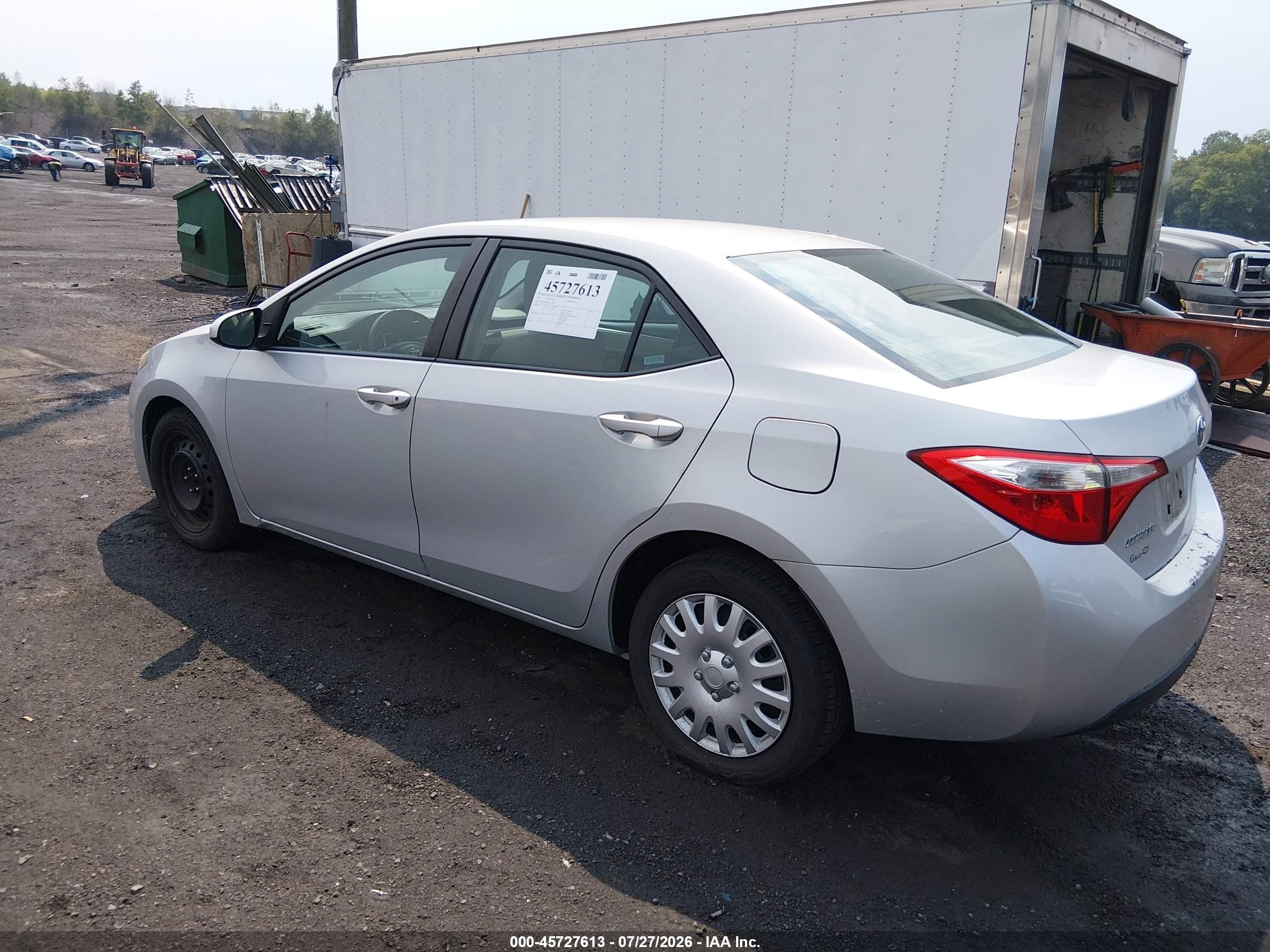 2014 Toyota Corolla Le Серебряный vin: 2T1BURHE5EC157764