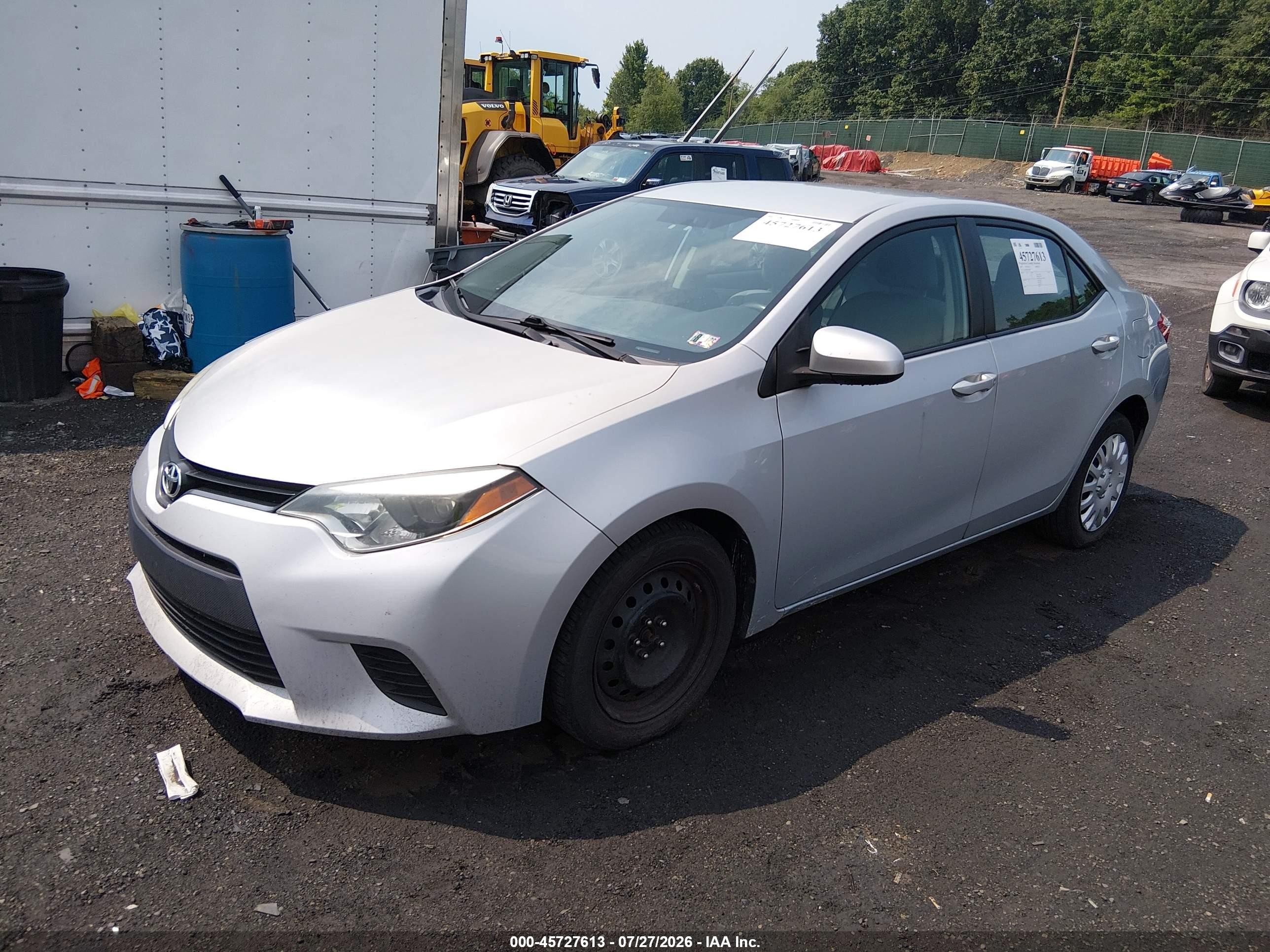 2014 Toyota Corolla Le Серебряный vin: 2T1BURHE5EC157764