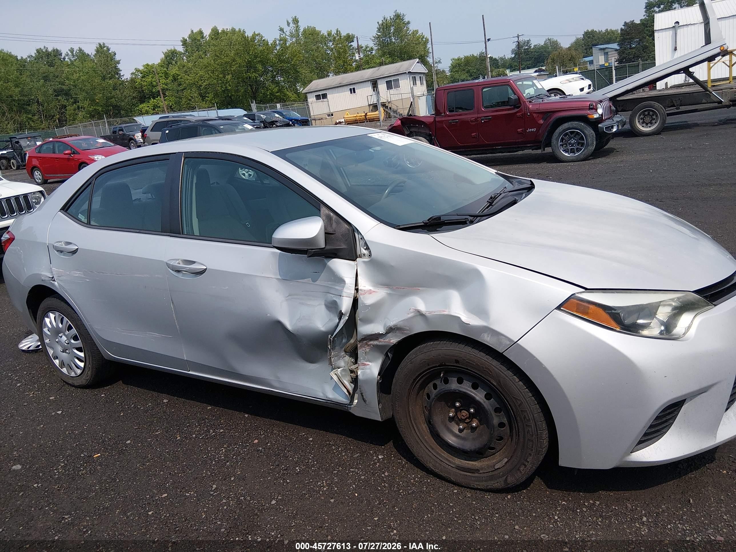 2014 Toyota Corolla Le Серебряный vin: 2T1BURHE5EC157764