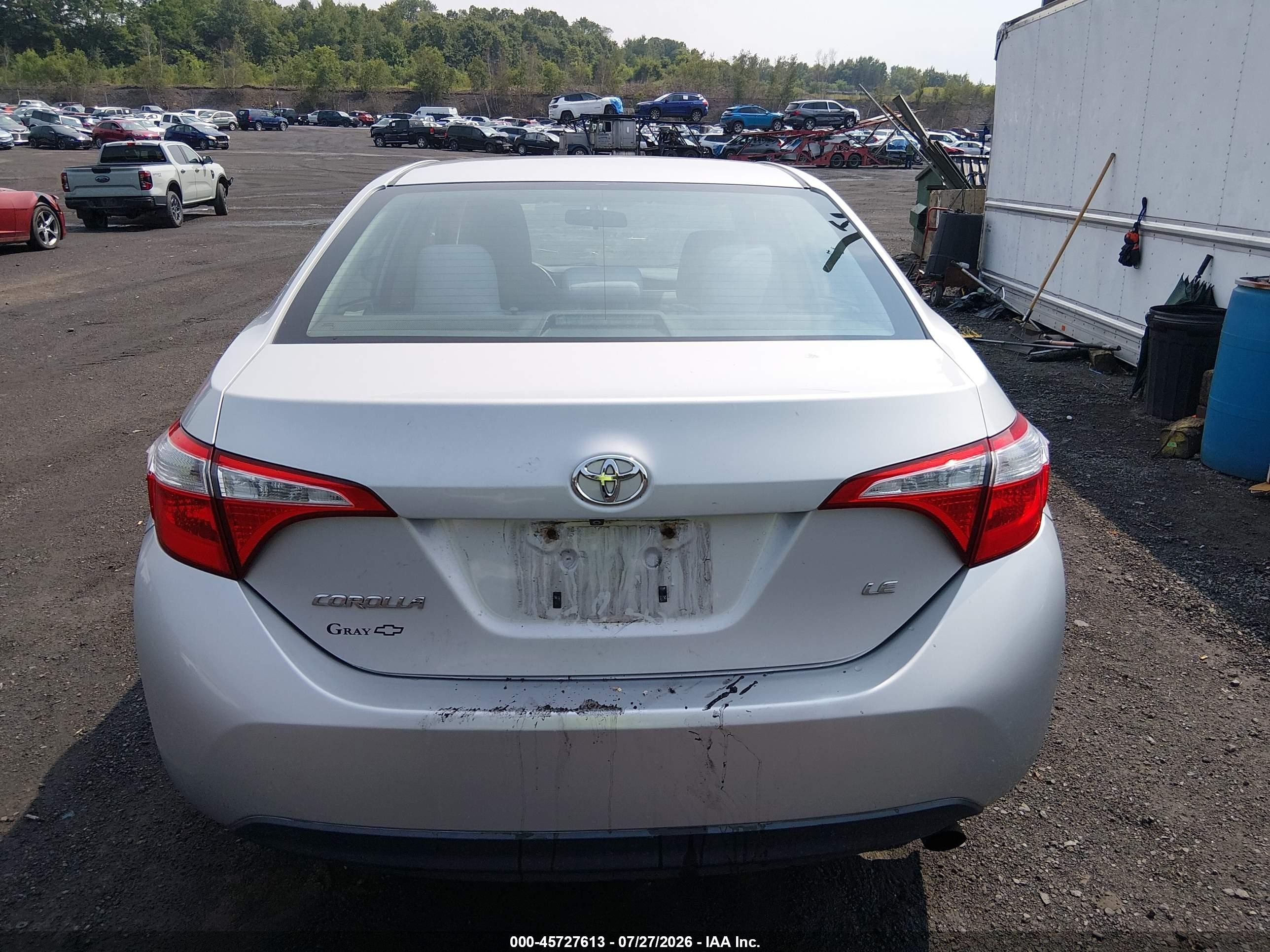 2014 Toyota Corolla Le Серебряный vin: 2T1BURHE5EC157764