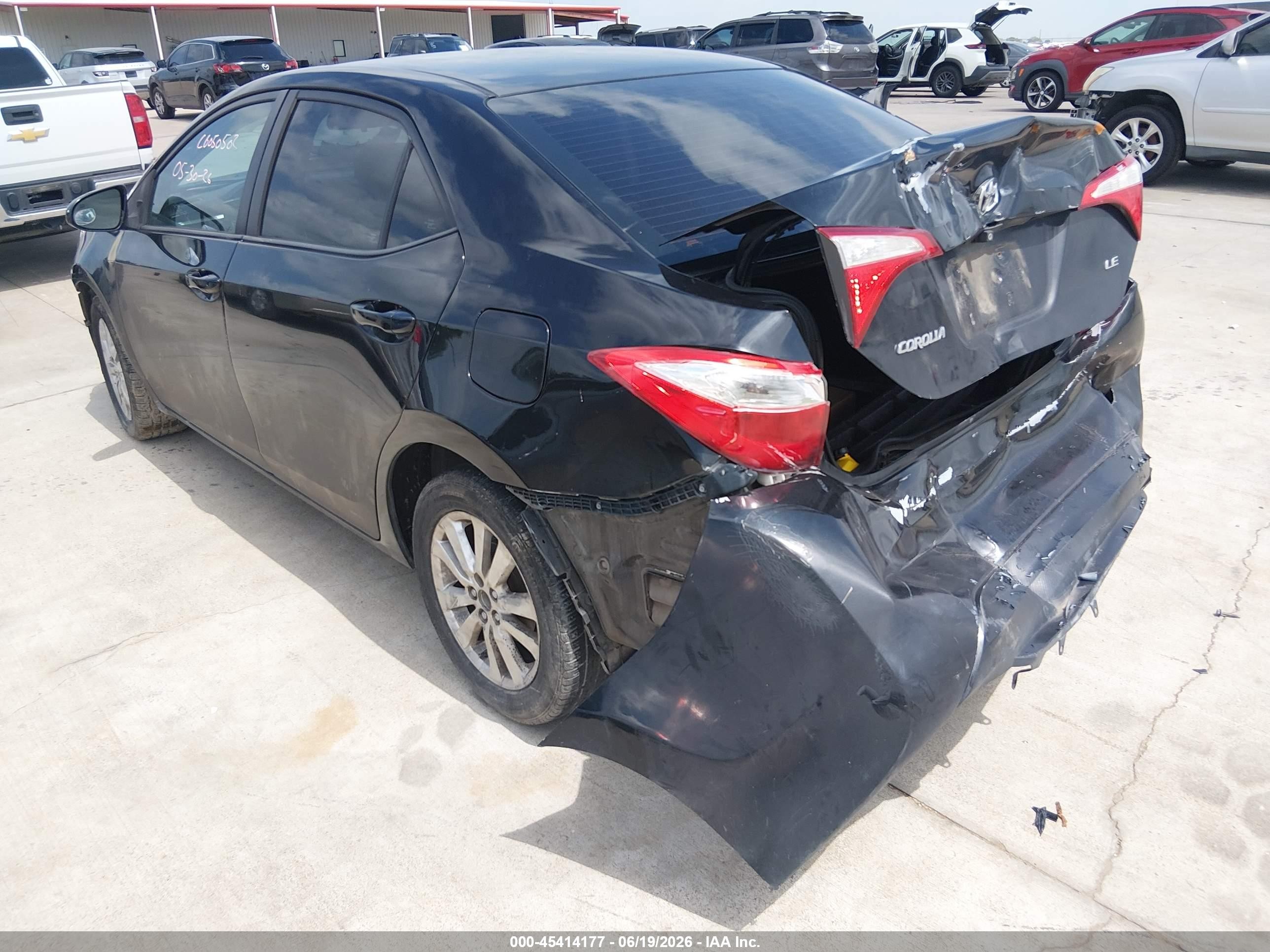 2014 Toyota Corolla Le Black vin: 2T1BURHE5EC158865