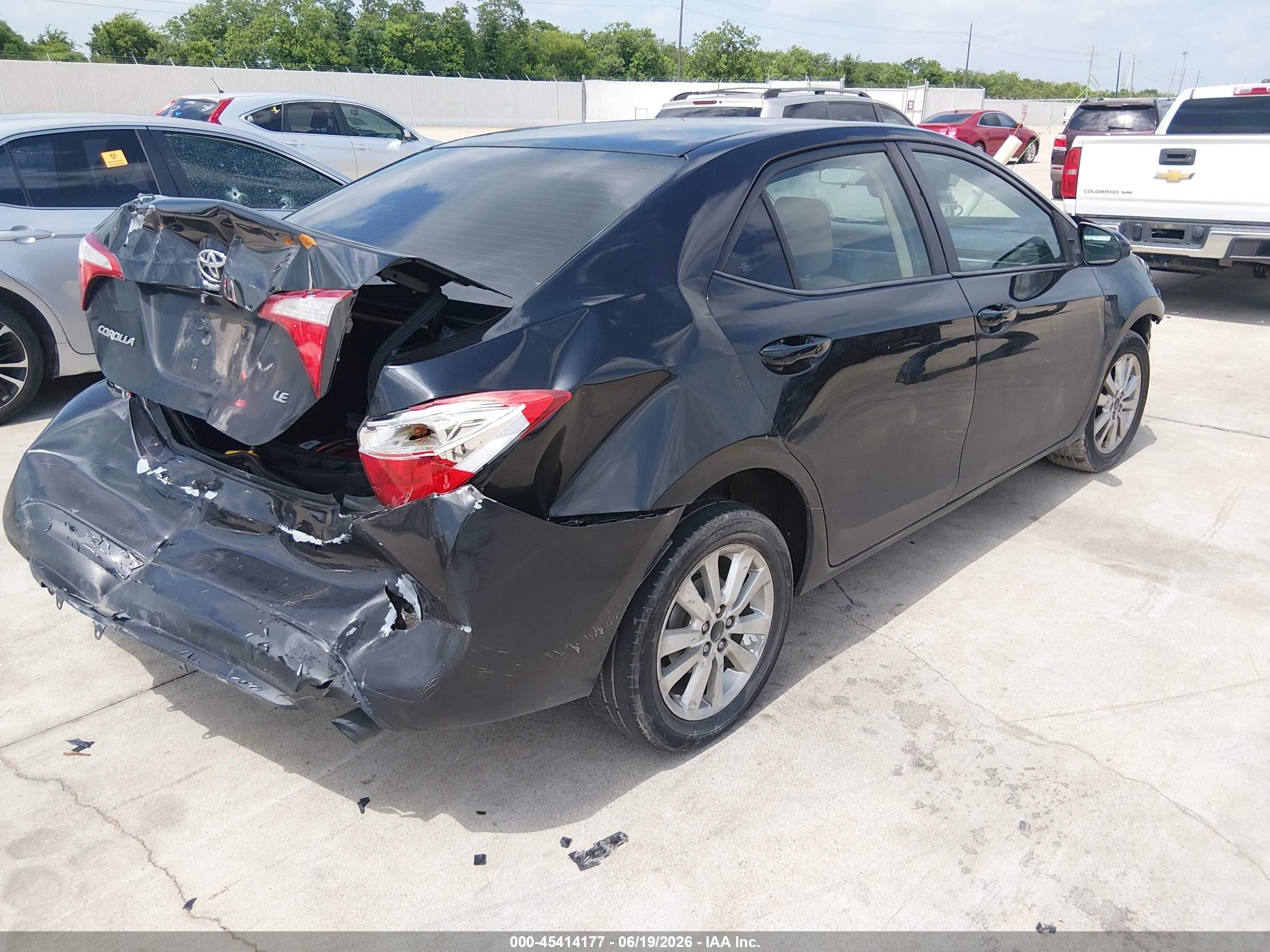 2014 Toyota Corolla Le Black vin: 2T1BURHE5EC158865