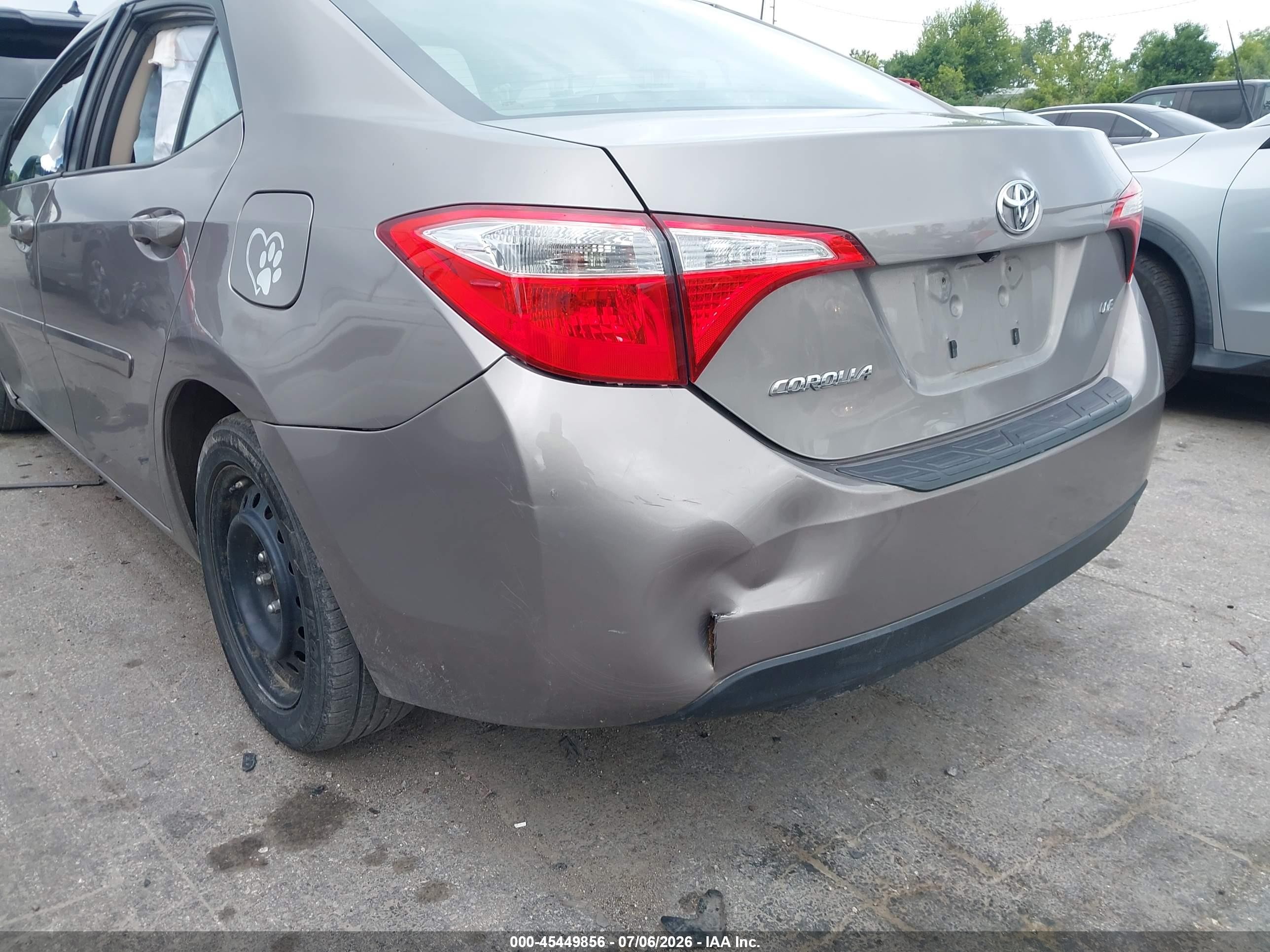 2014 Toyota Corolla Le Tan vin: 2T1BURHE5EC173348
