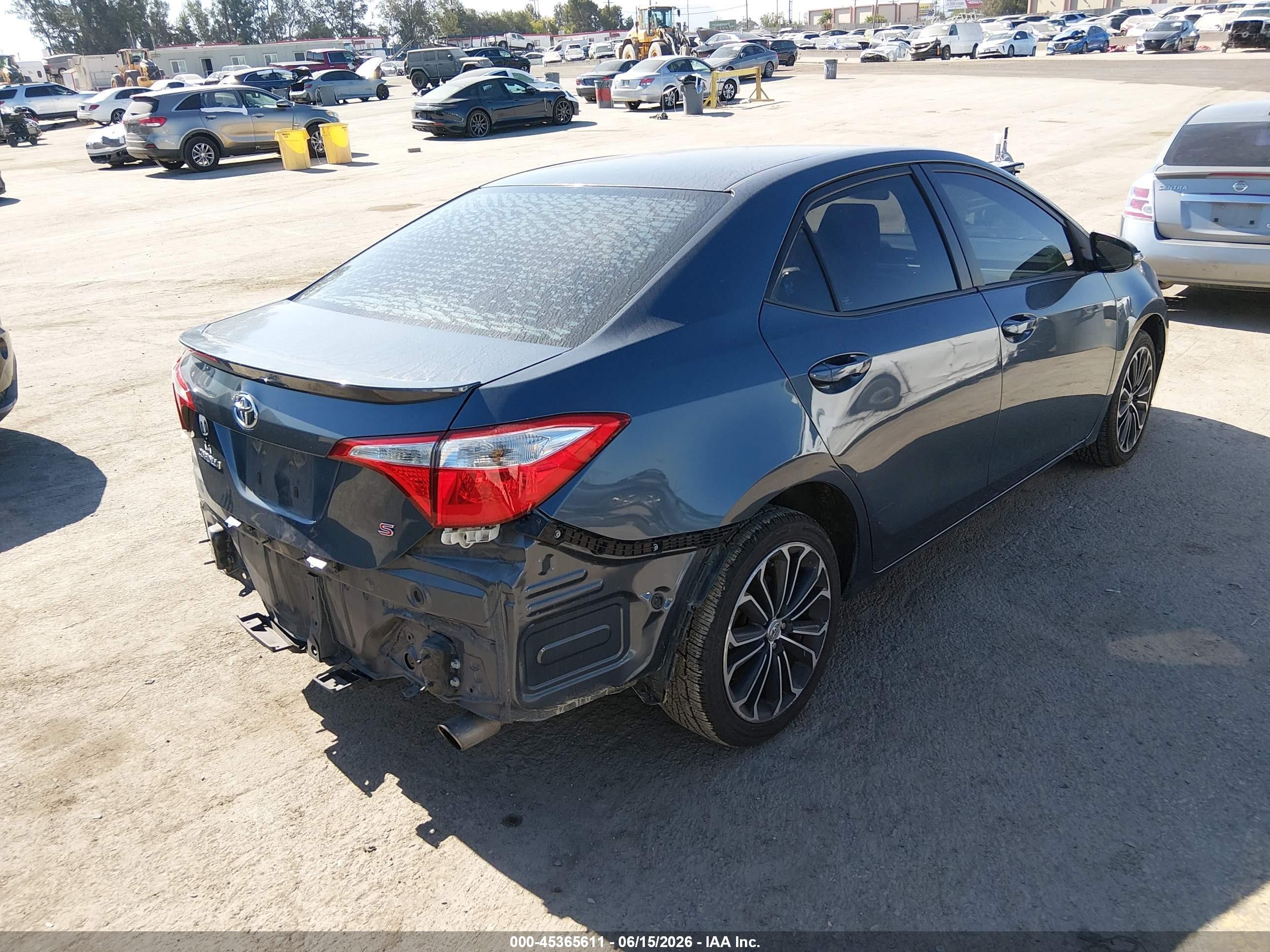 2014 Toyota Corolla S Plus Gray vin: 2T1BURHE5EC177223