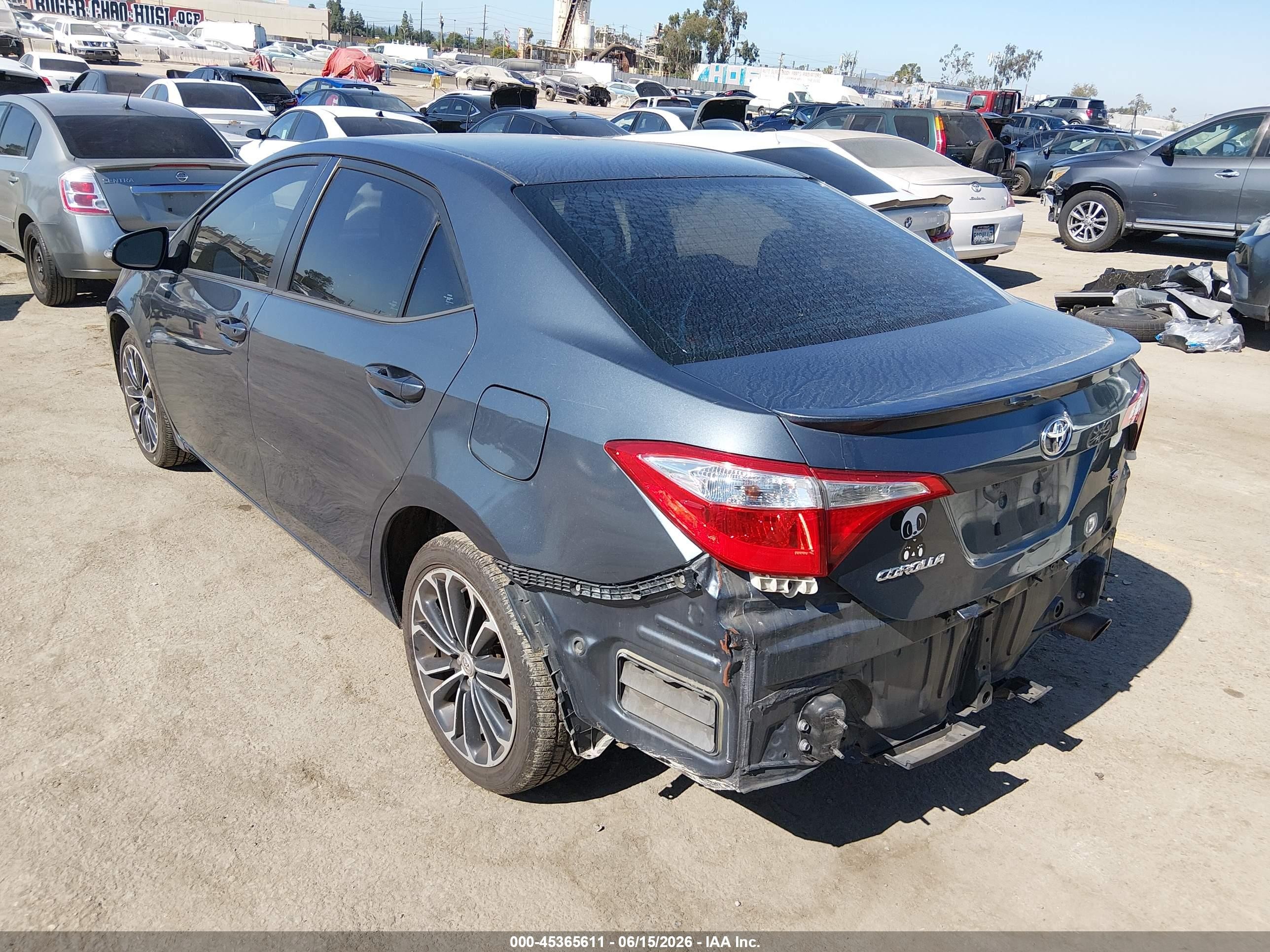 2014 Toyota Corolla S Plus Gray vin: 2T1BURHE5EC177223