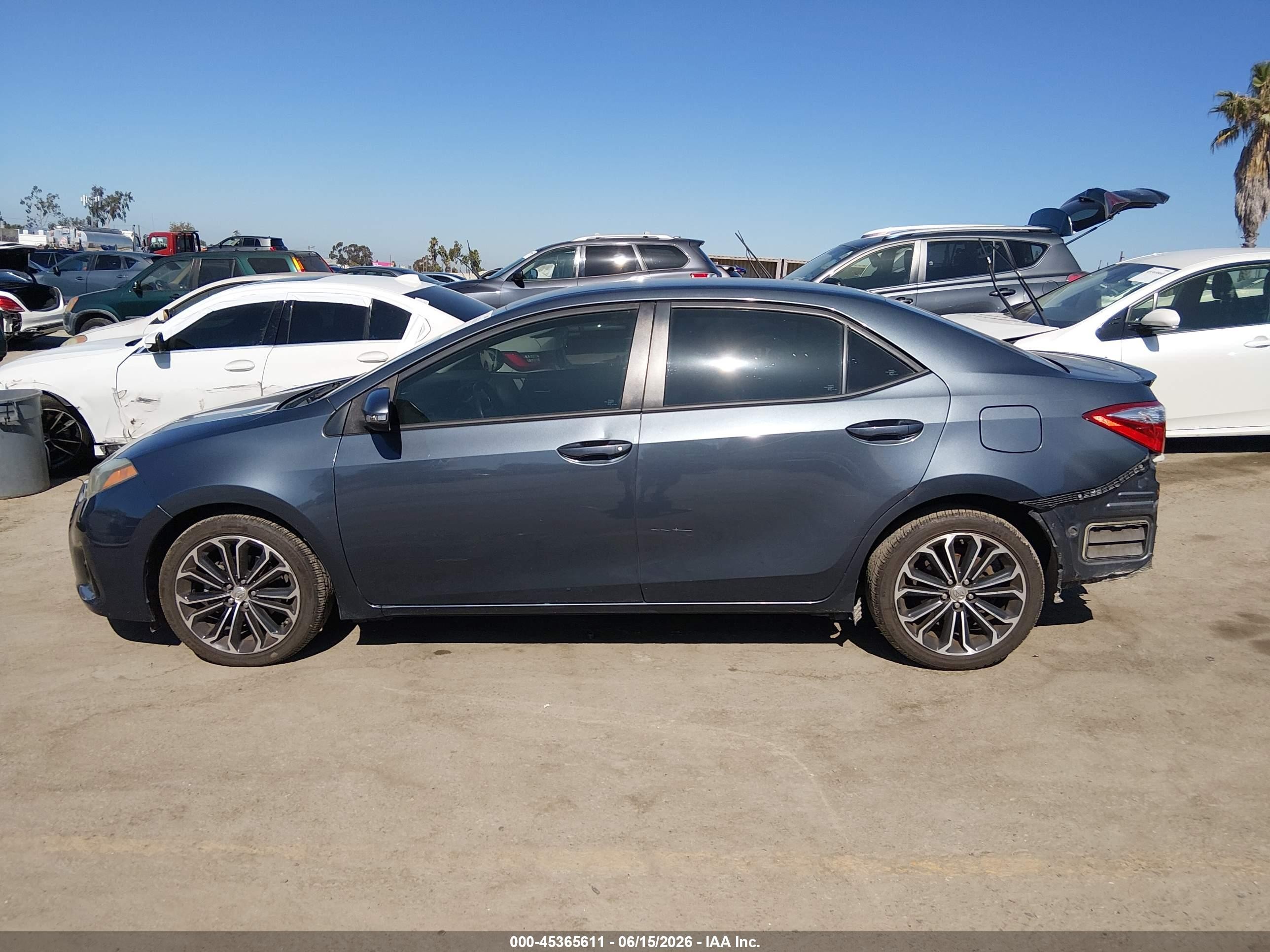 2014 Toyota Corolla S Plus Gray vin: 2T1BURHE5EC177223