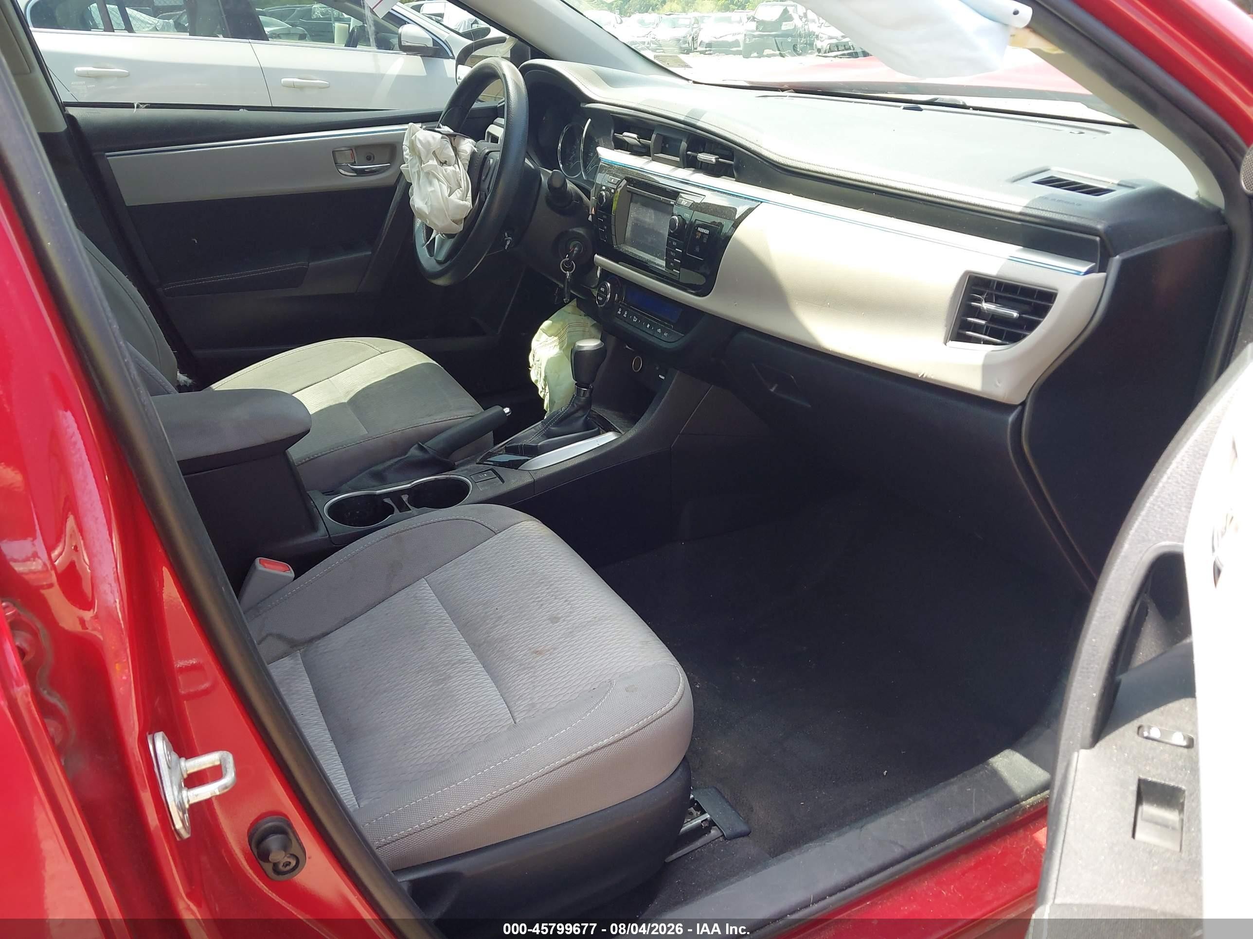 2014 Toyota Corolla Le Red vin: 2T1BURHE5EC181112