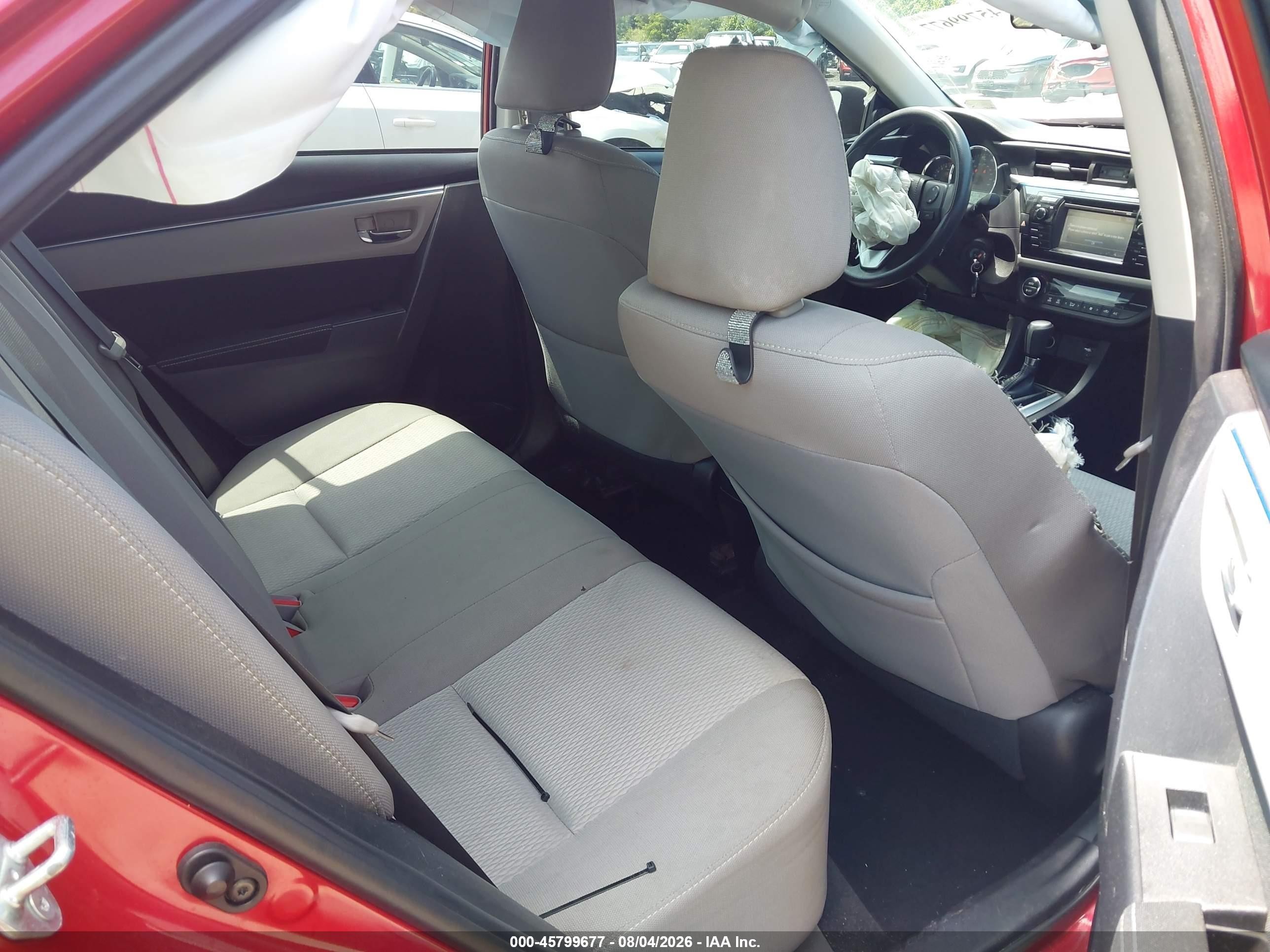 2014 Toyota Corolla Le Red vin: 2T1BURHE5EC181112