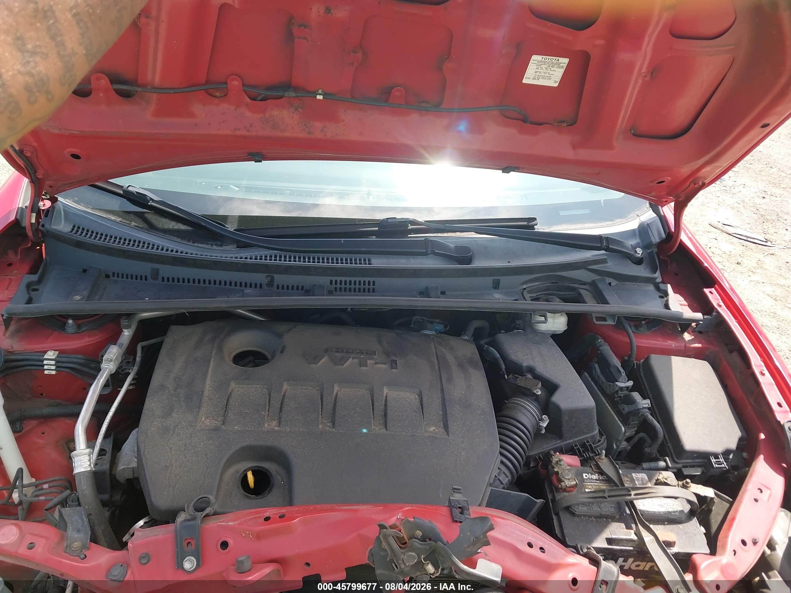 2014 Toyota Corolla Le Red vin: 2T1BURHE5EC181112