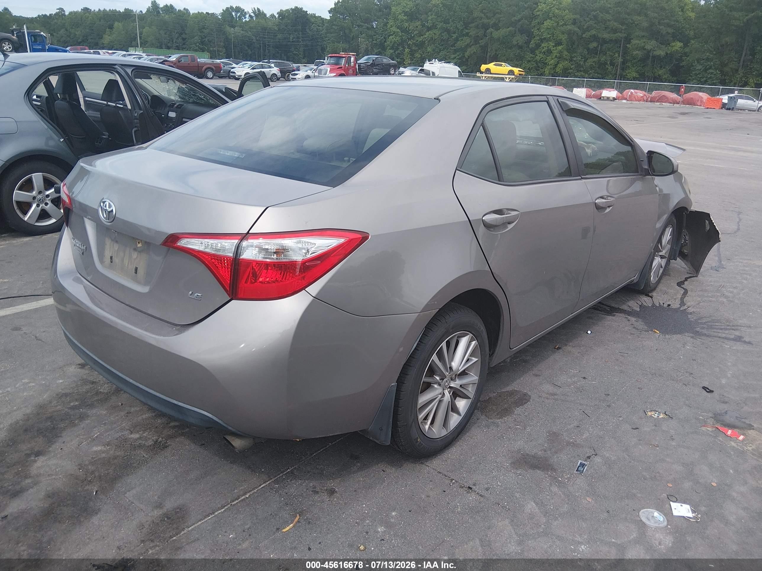 2014 Toyota Corolla Le Plus Gray vin: 2T1BURHE5EC182051