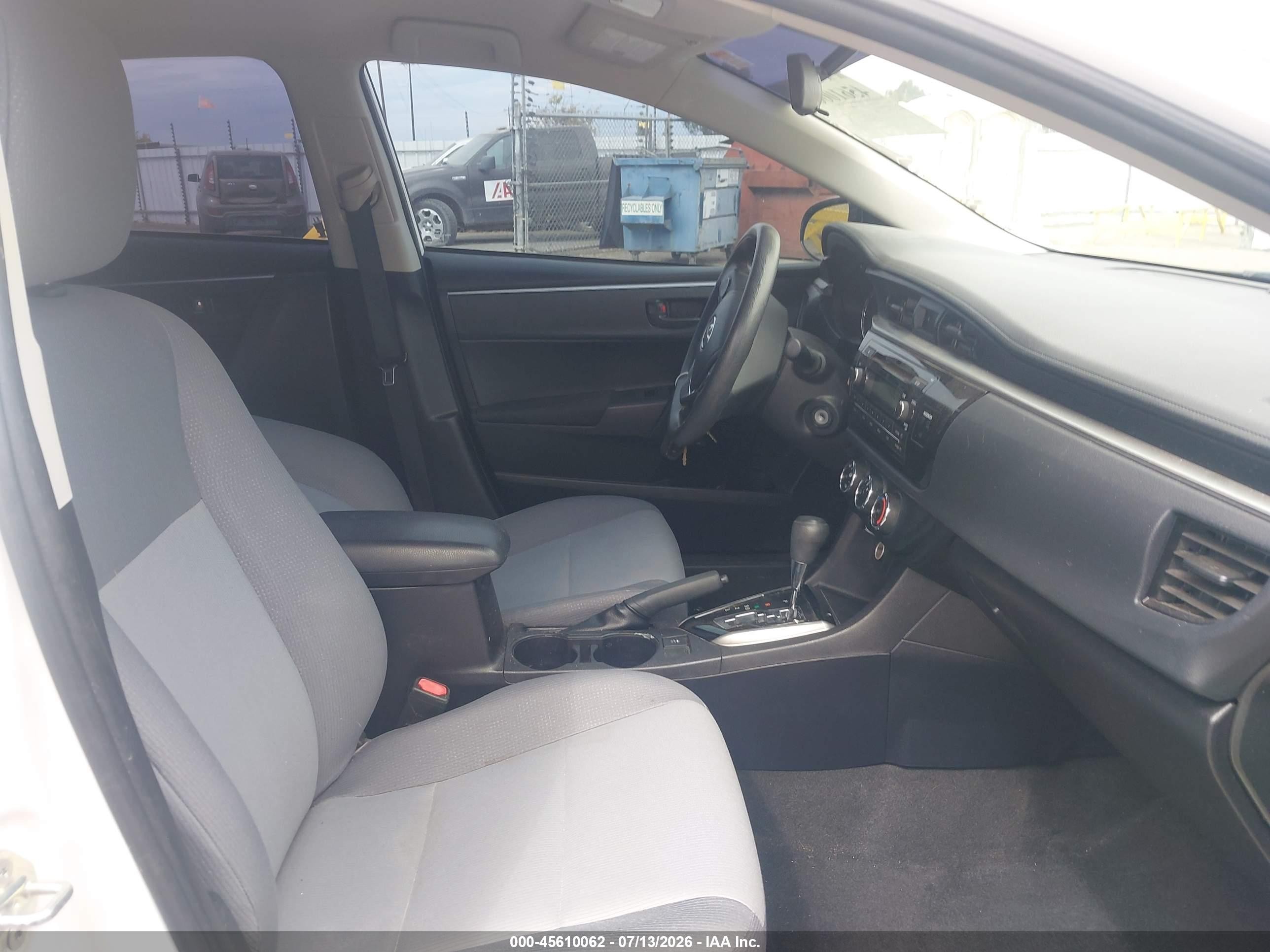 2014 Toyota Corolla L Белый vin: 2T1BURHE5EC185340
