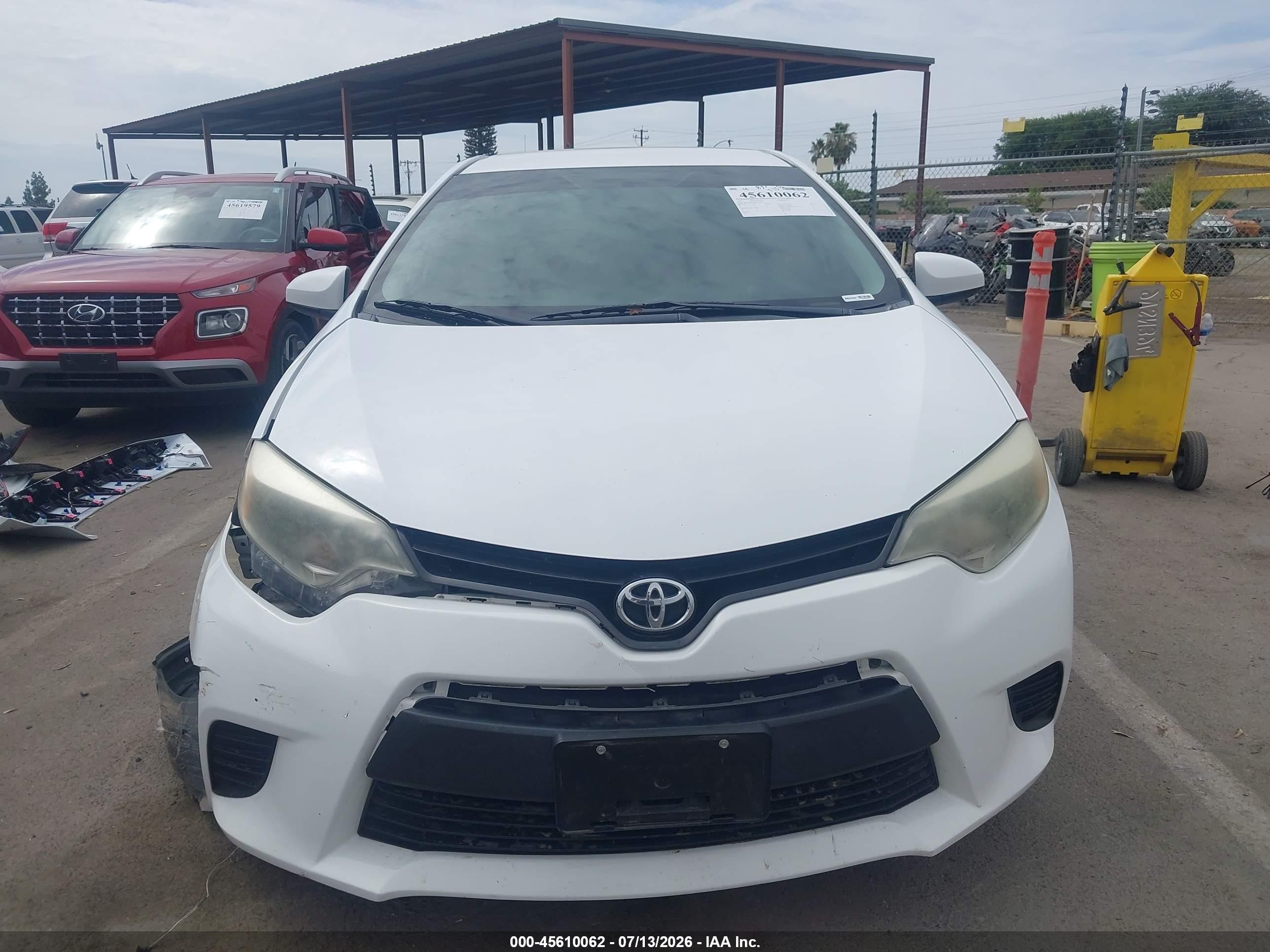 2014 Toyota Corolla L Белый vin: 2T1BURHE5EC185340