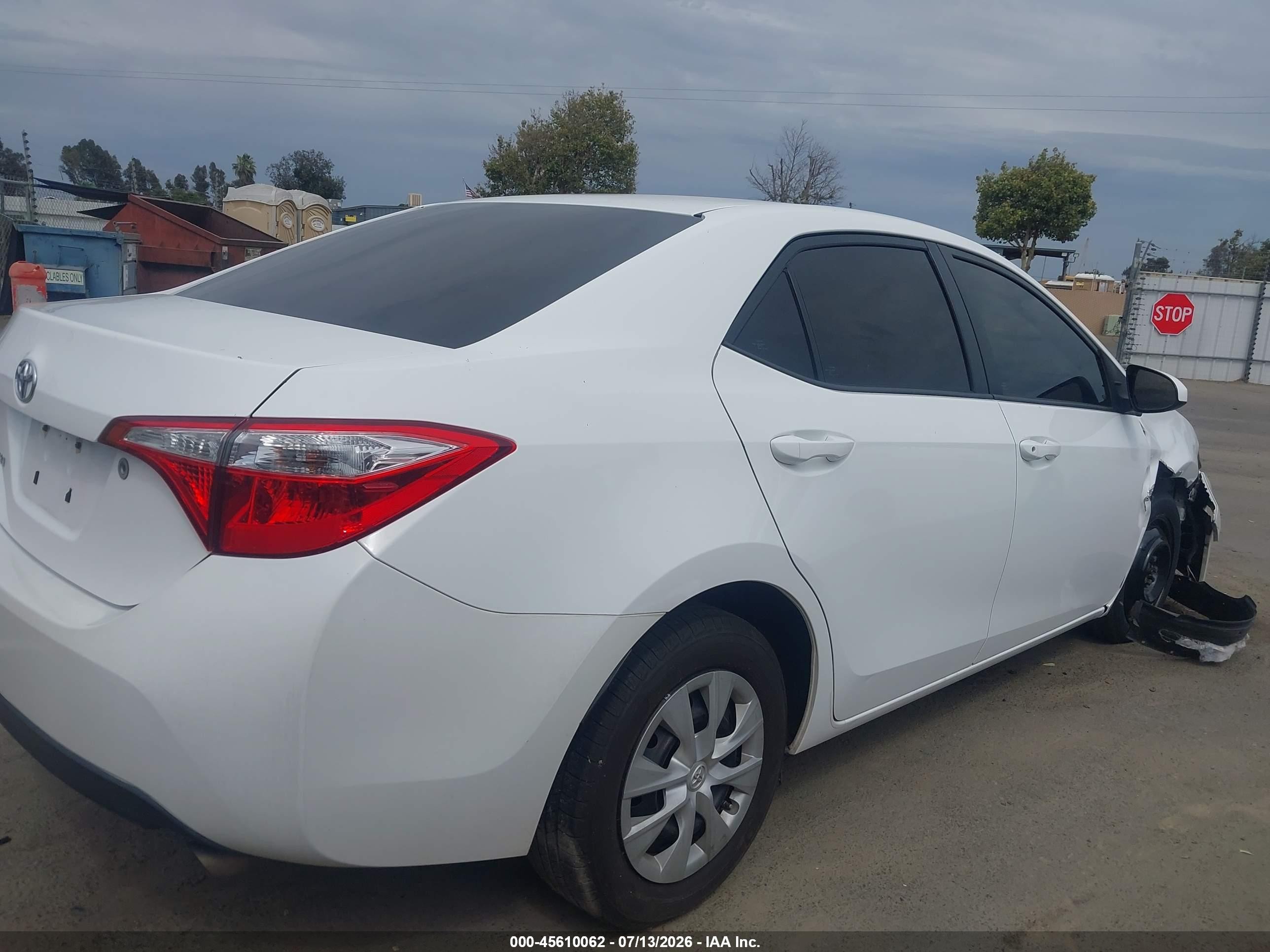 2014 Toyota Corolla L Белый vin: 2T1BURHE5EC185340
