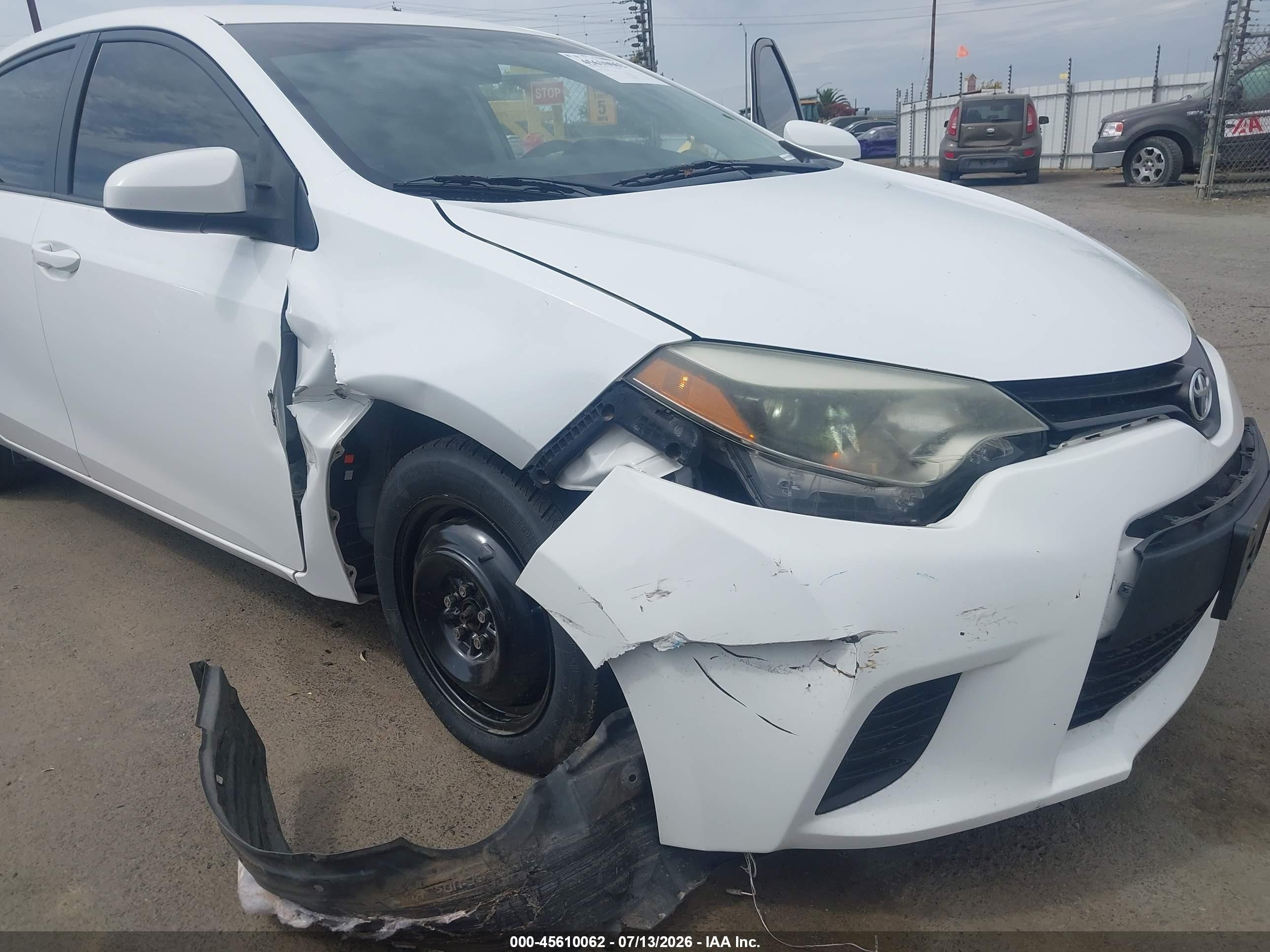 2014 Toyota Corolla L Белый vin: 2T1BURHE5EC185340