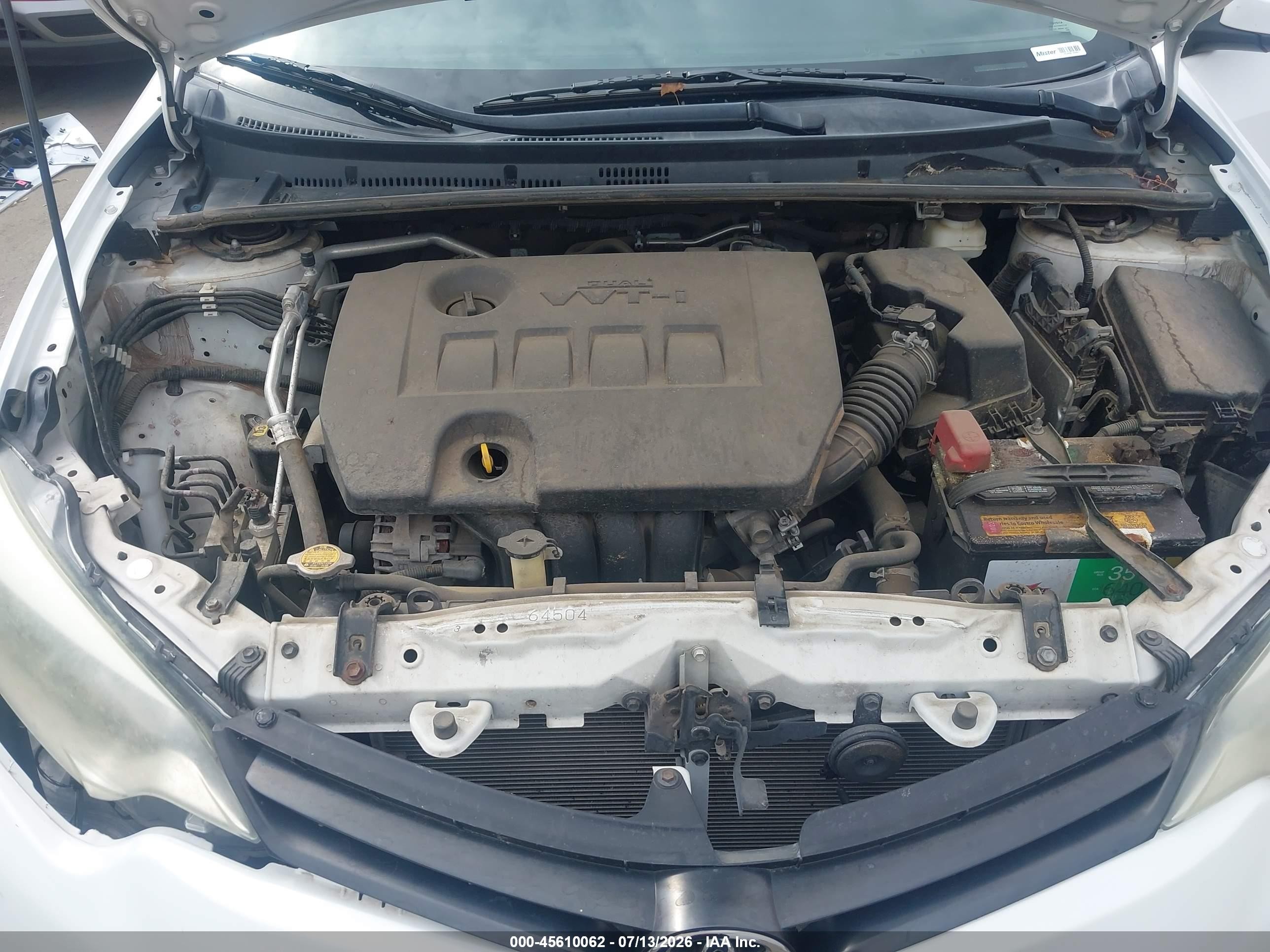 2014 Toyota Corolla L Белый vin: 2T1BURHE5EC185340