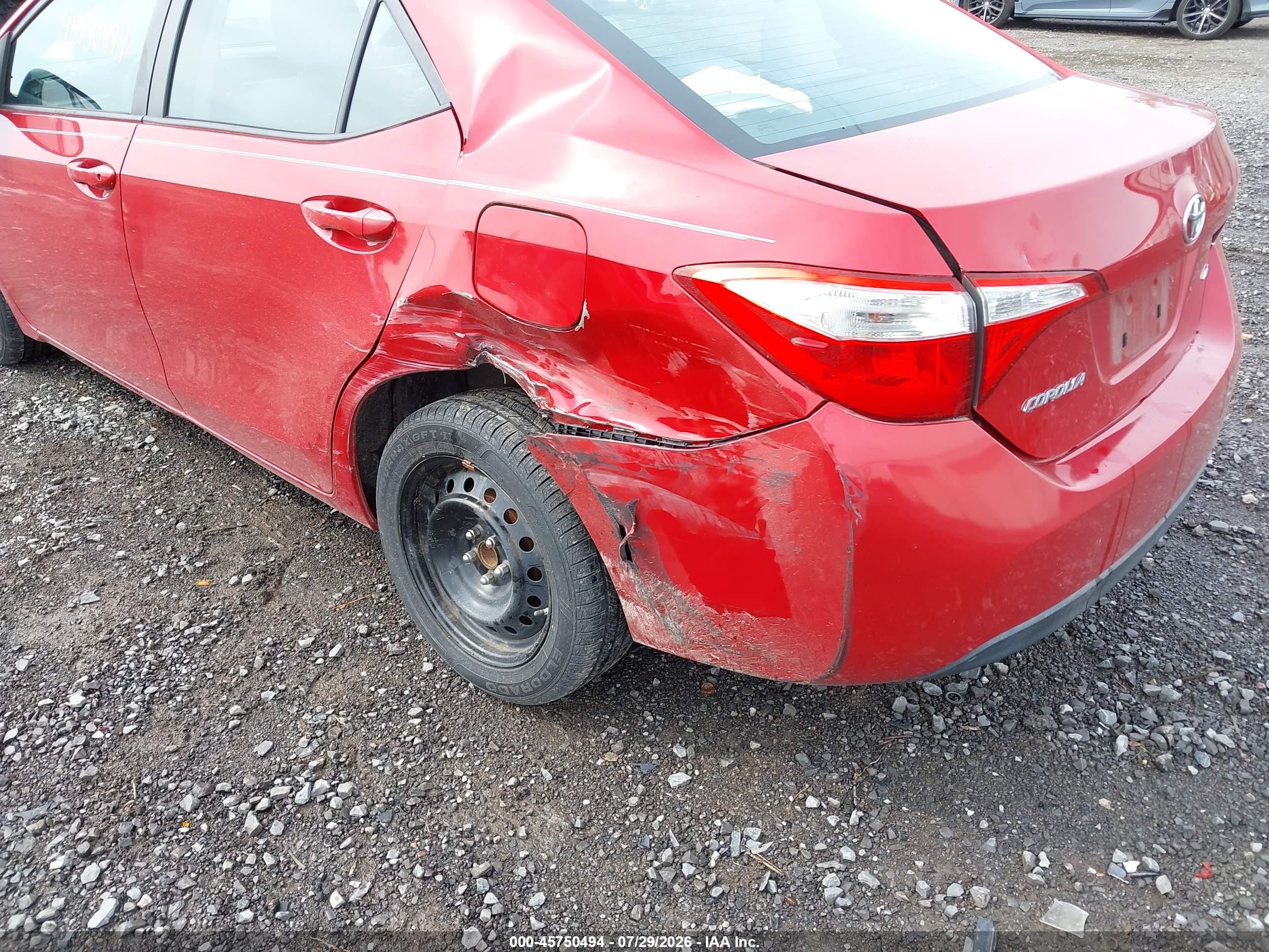 2014 Toyota Corolla Le Красный vin: 2T1BURHE5EC186567