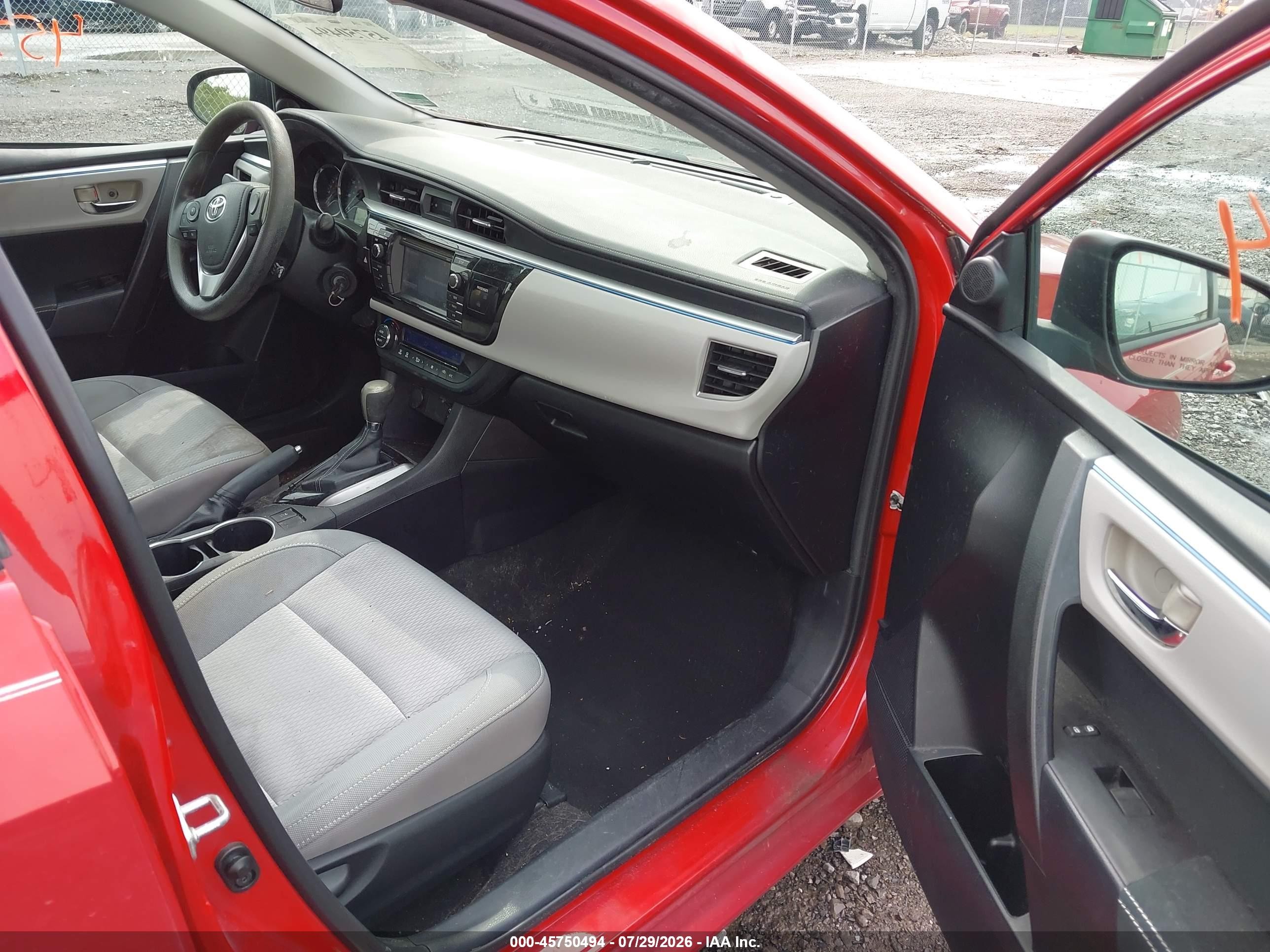 2014 Toyota Corolla Le Красный vin: 2T1BURHE5EC186567