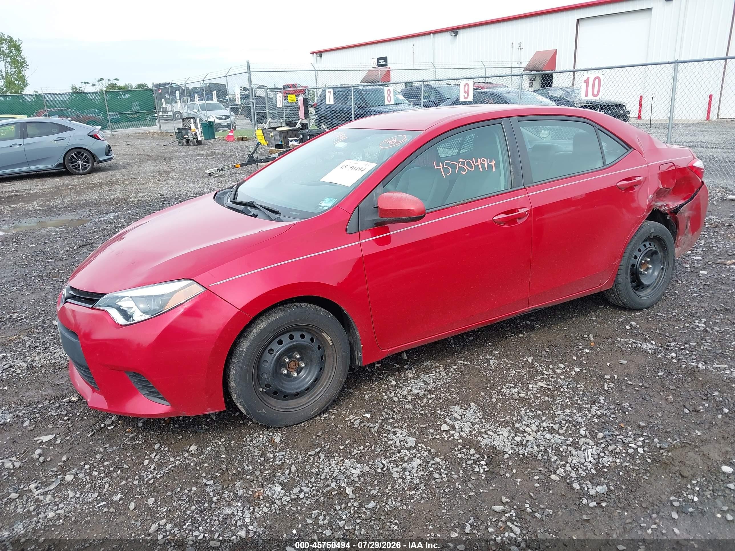 2014 Toyota Corolla Le Красный vin: 2T1BURHE5EC186567