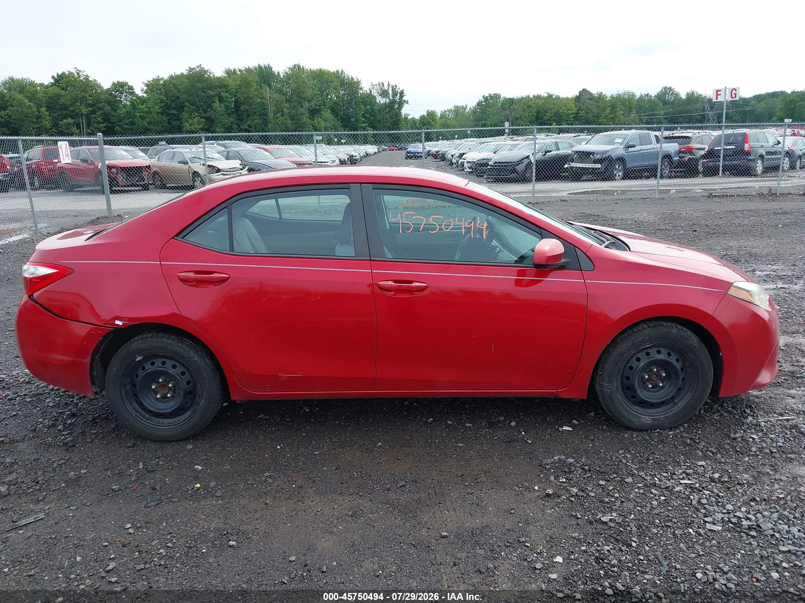 2014 Toyota Corolla Le Красный vin: 2T1BURHE5EC186567