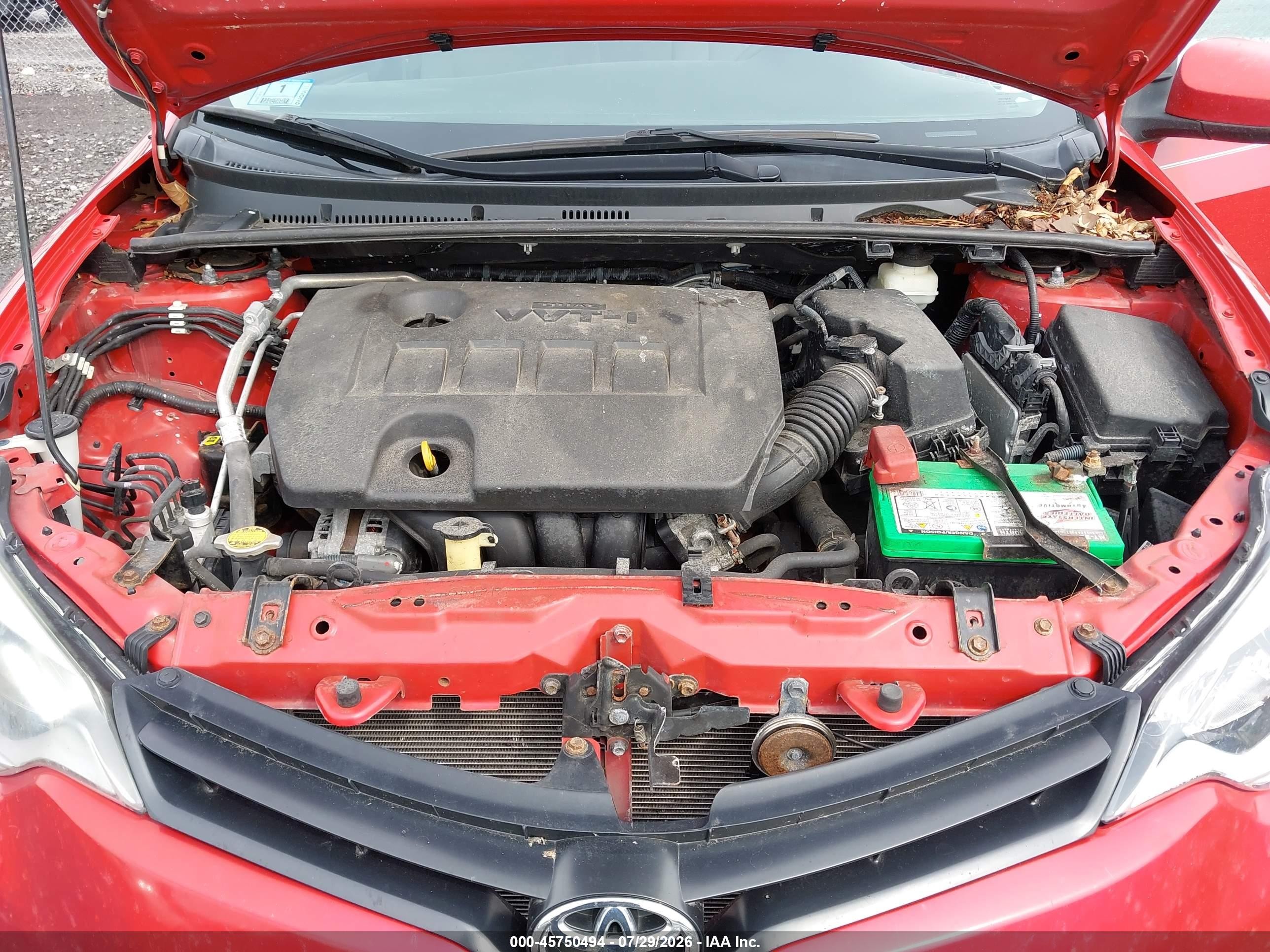 2014 Toyota Corolla Le Красный vin: 2T1BURHE5EC186567
