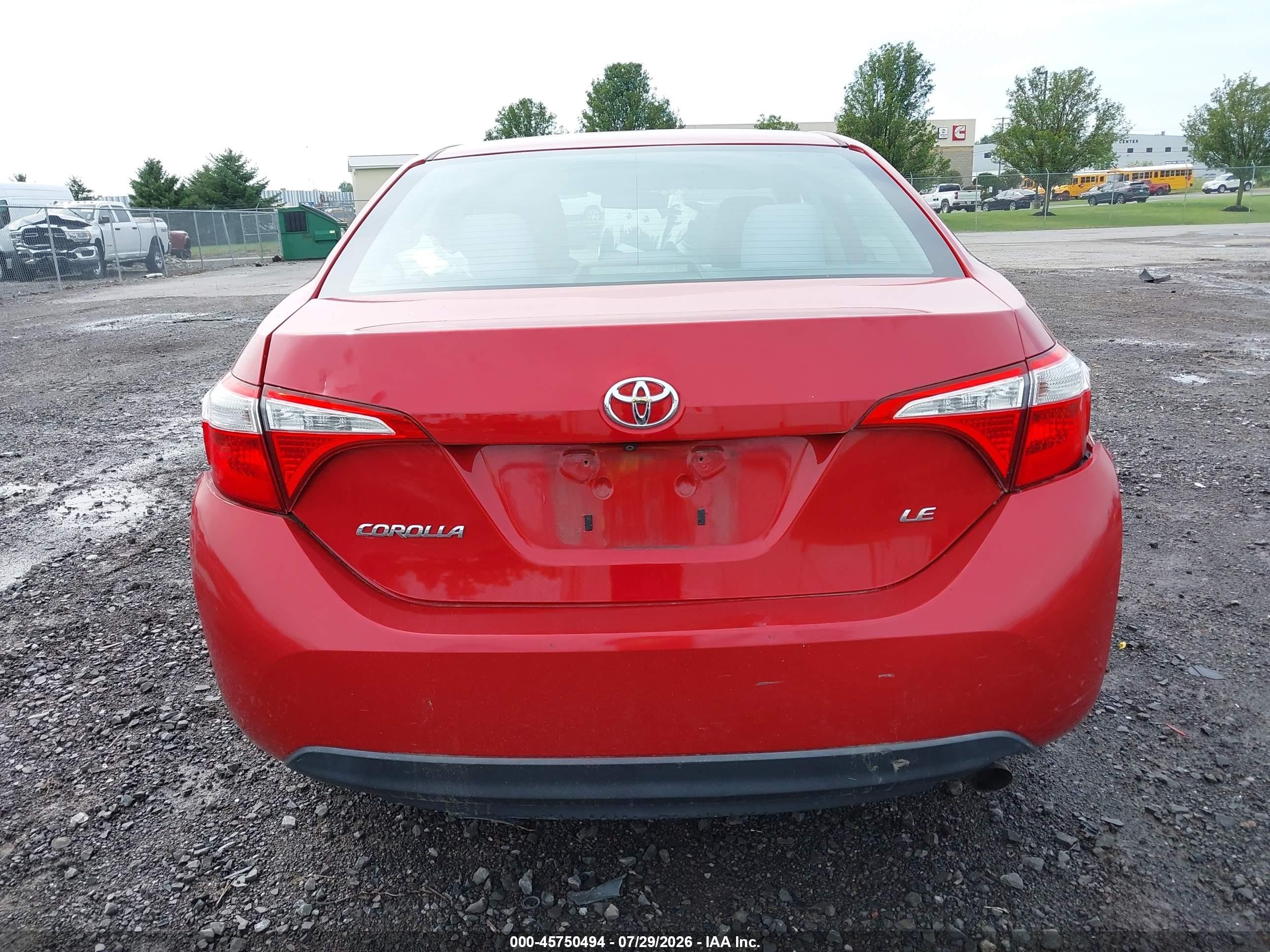 2014 Toyota Corolla Le Красный vin: 2T1BURHE5EC186567