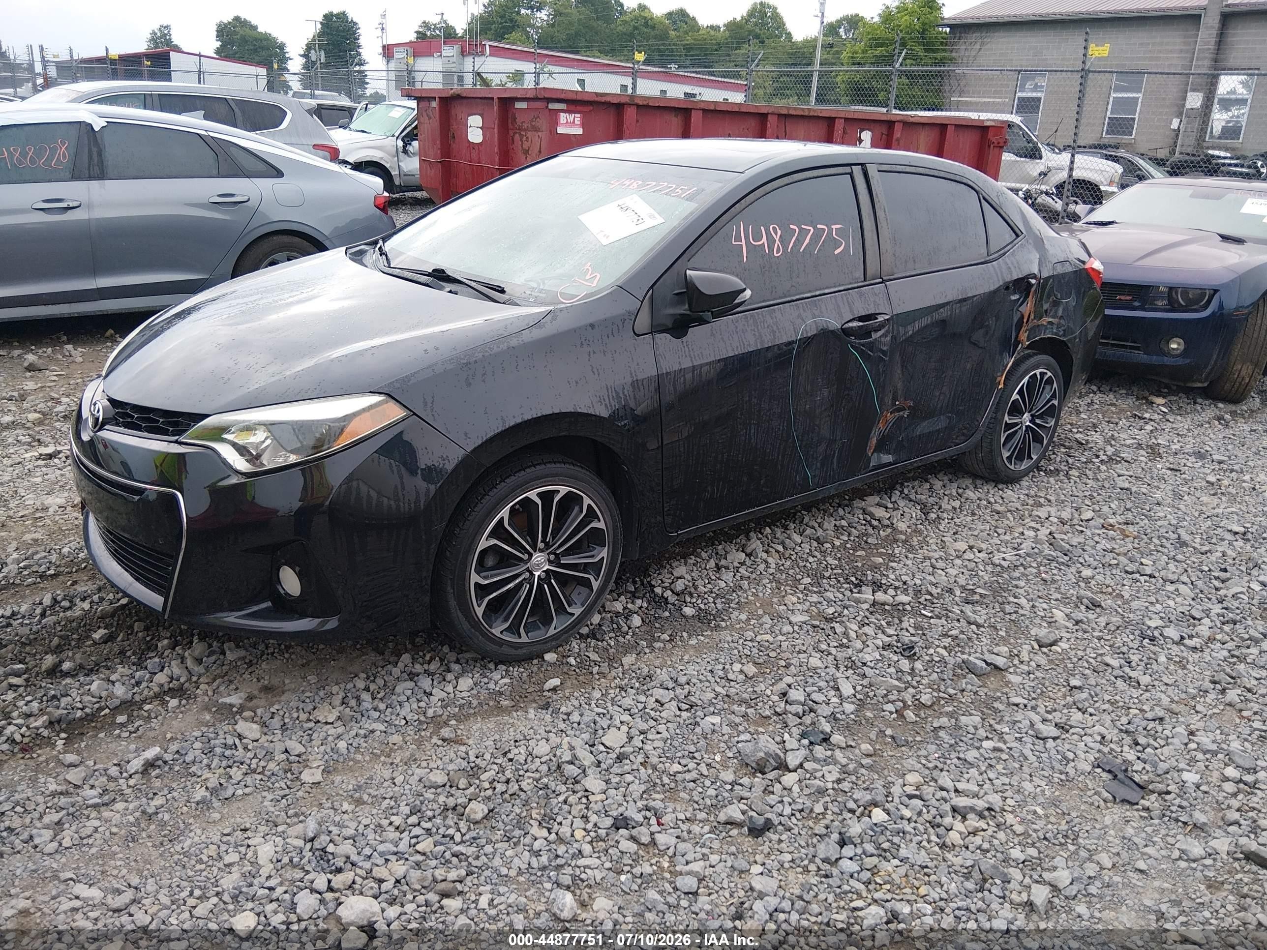2014 Toyota Corolla S Plus Black vin: 2T1BURHE5EC210799