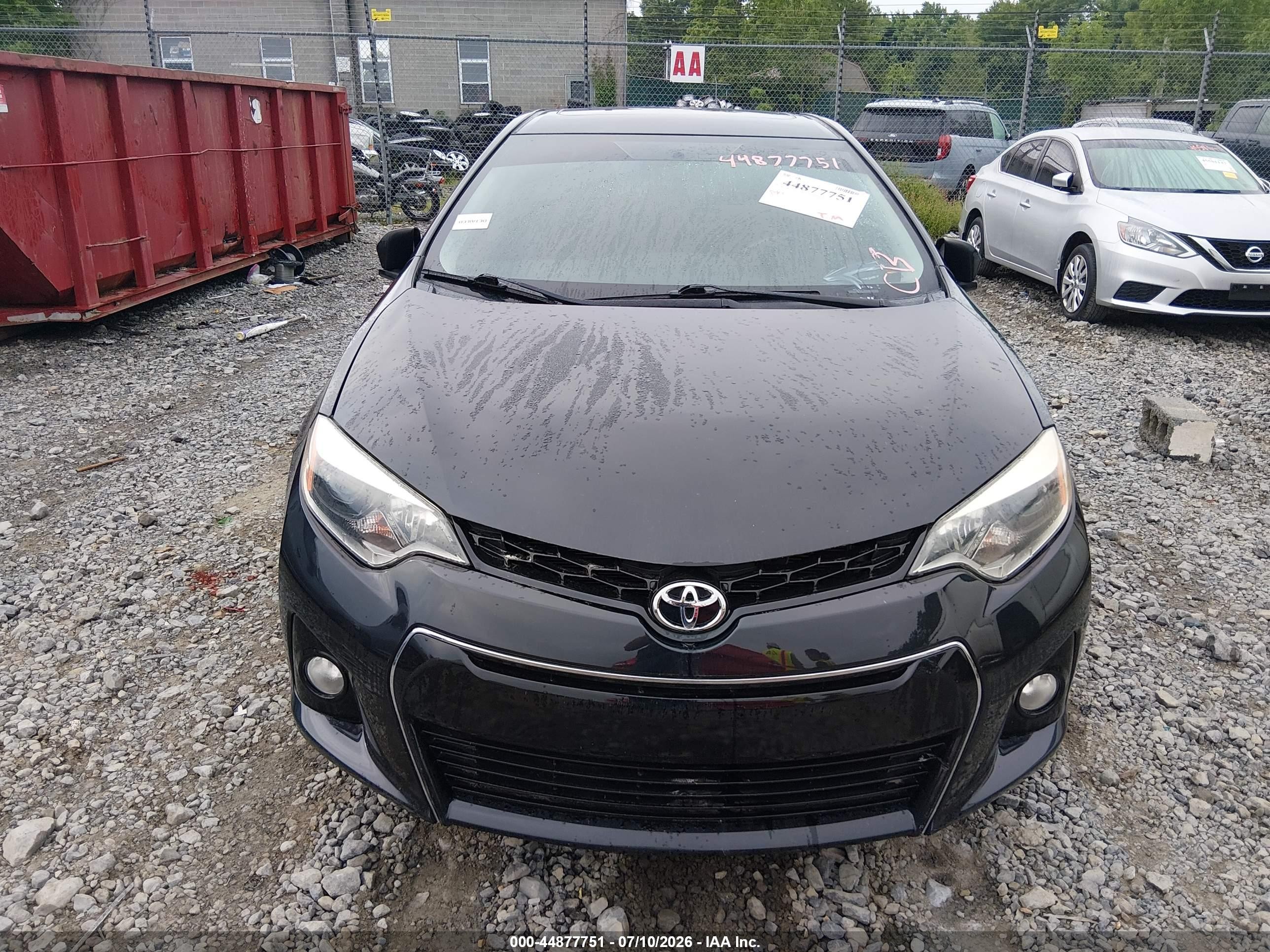 2014 Toyota Corolla S Plus Black vin: 2T1BURHE5EC210799