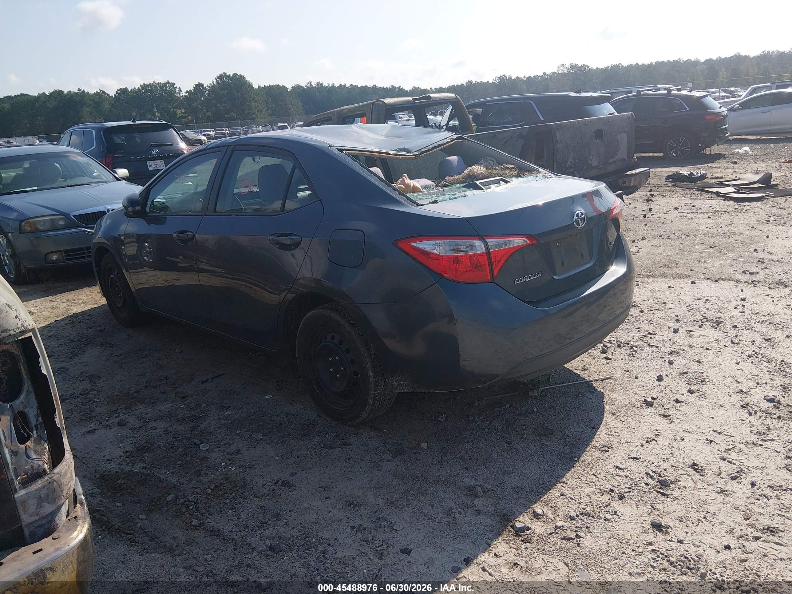 2014 Toyota Corolla Le Blue vin: 2T1BURHE5EC212844