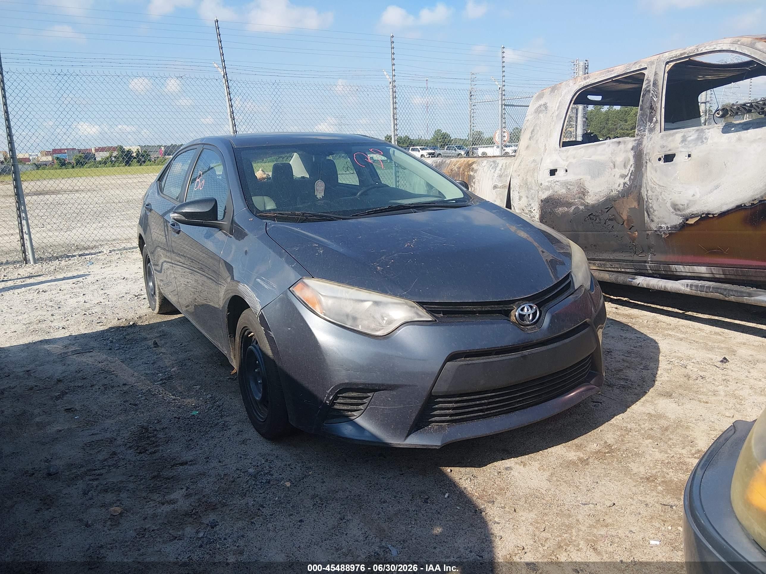 2014 Toyota Corolla Le Blue vin: 2T1BURHE5EC212844