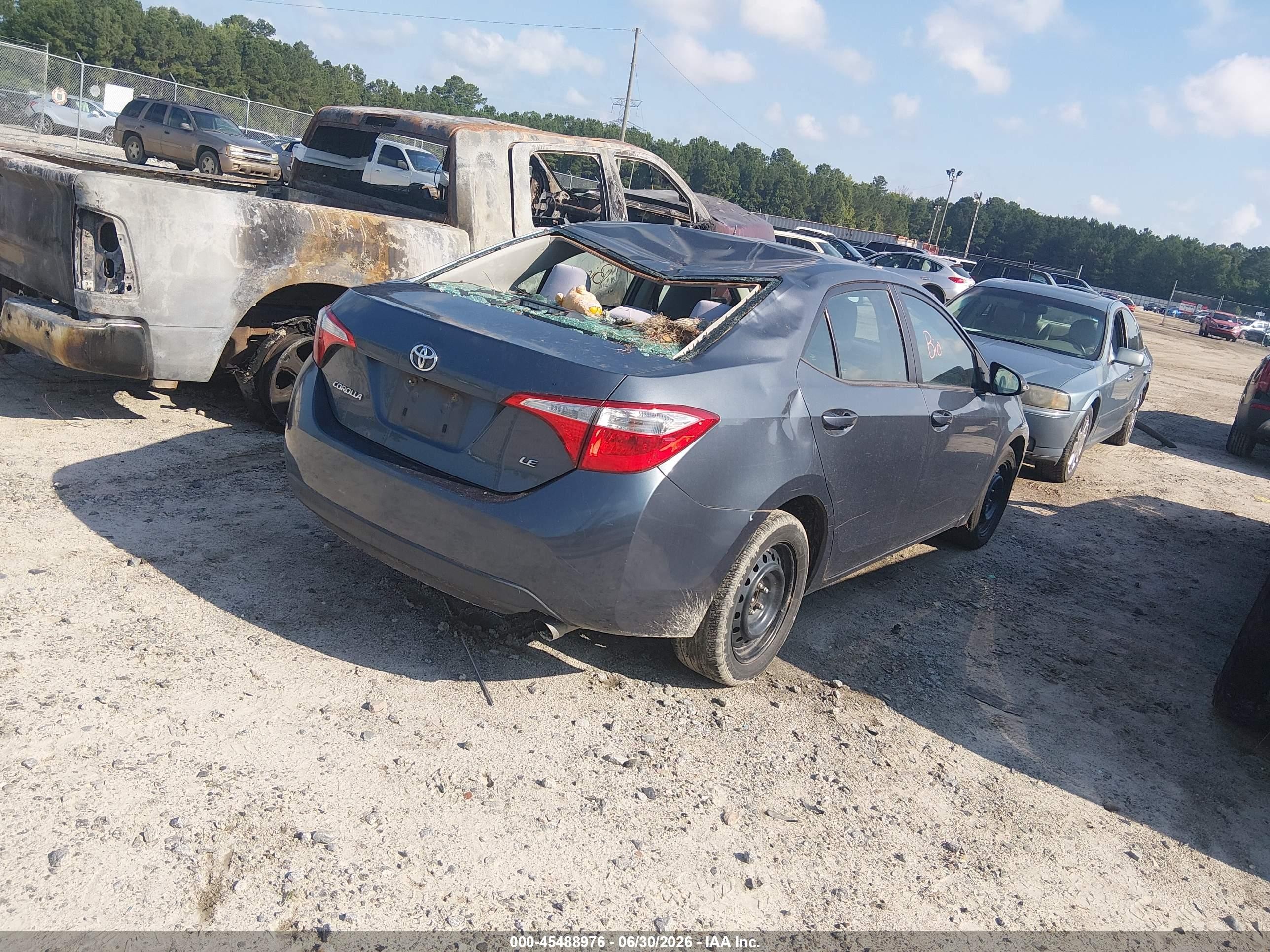 2014 Toyota Corolla Le Blue vin: 2T1BURHE5EC212844