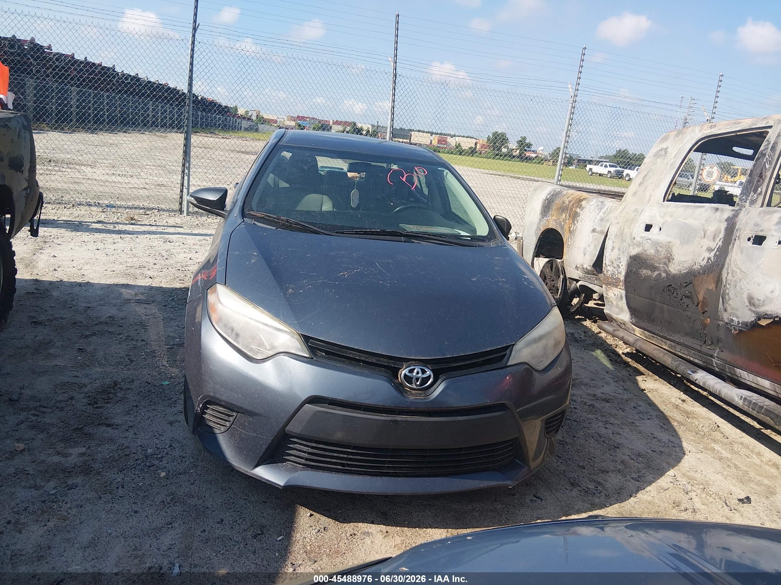 2014 Toyota Corolla Le Blue vin: 2T1BURHE5EC212844