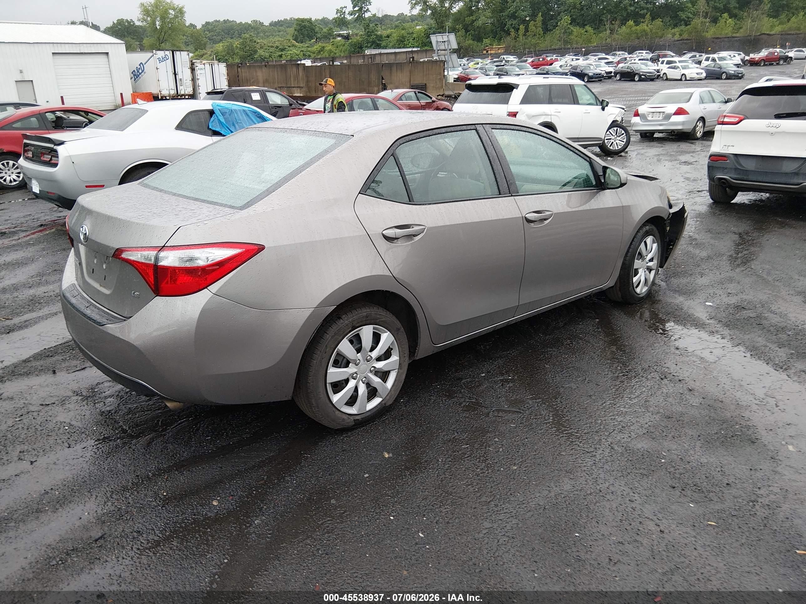 2014 Toyota Corolla Le Gray vin: 2T1BURHE5EC215890