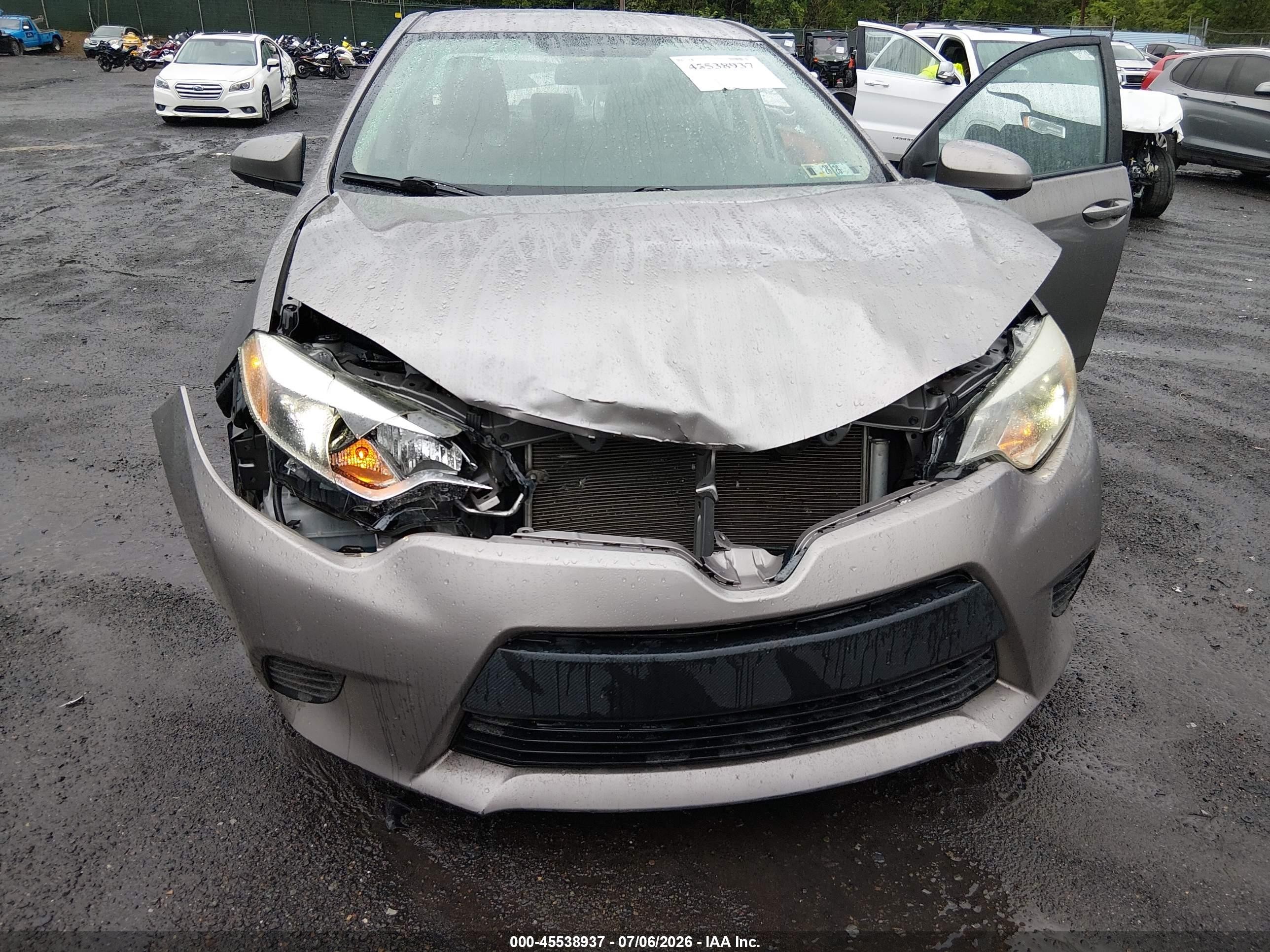 2014 Toyota Corolla Le Gray vin: 2T1BURHE5EC215890