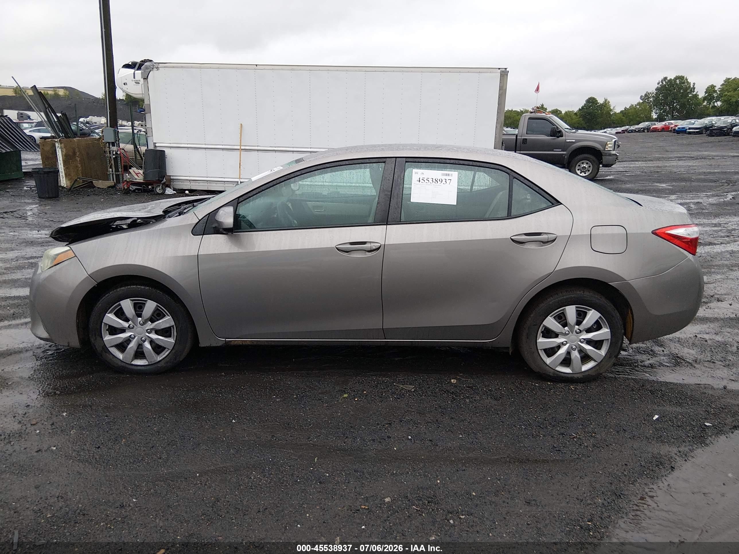 2014 Toyota Corolla Le Gray vin: 2T1BURHE5EC215890