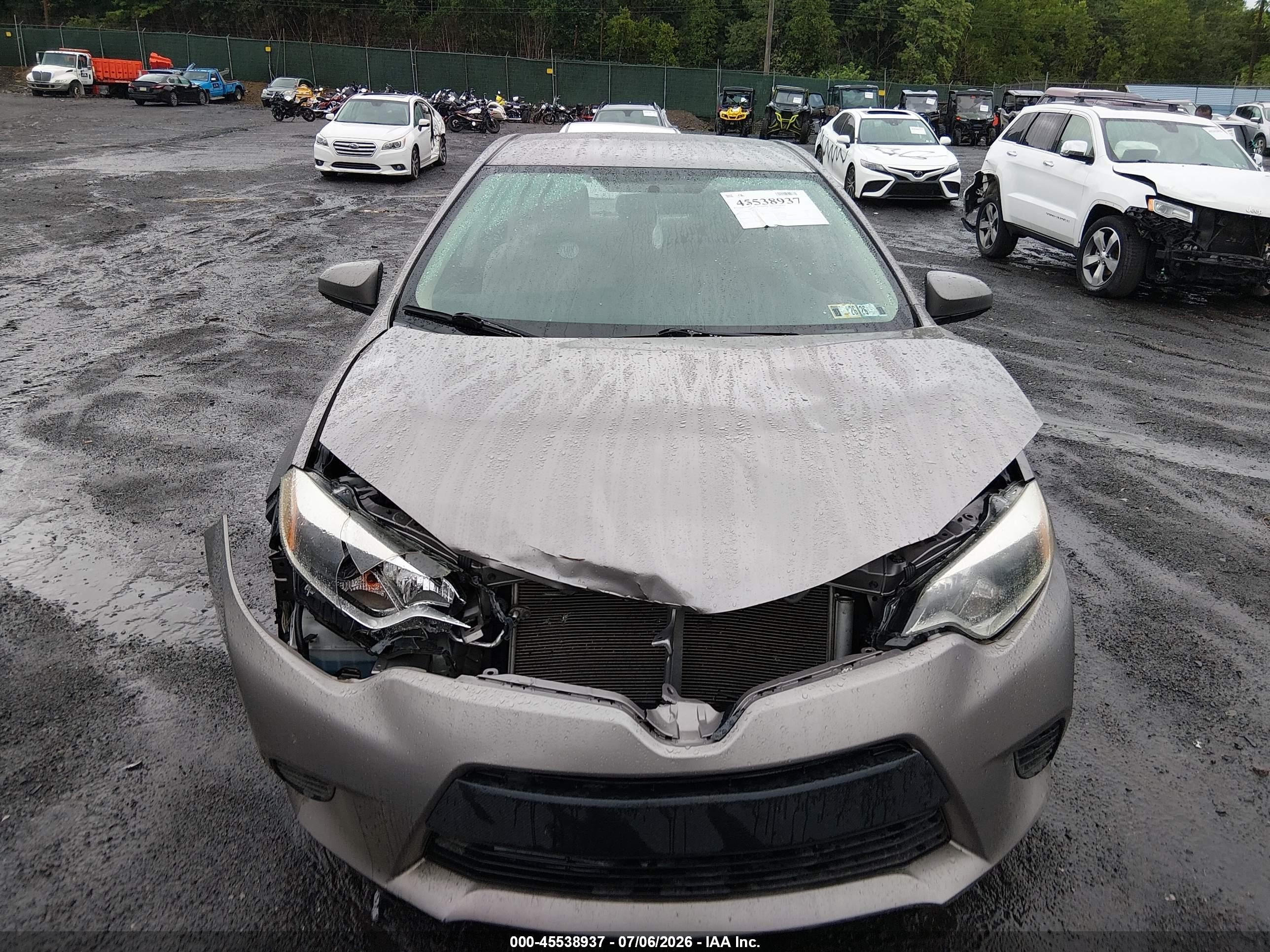 2014 Toyota Corolla Le Gray vin: 2T1BURHE5EC215890