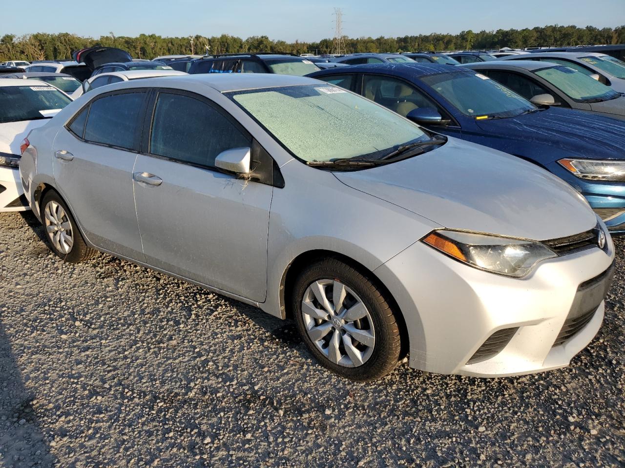 2014 Toyota Corolla L Silver vin: 2T1BURHE5EC223374