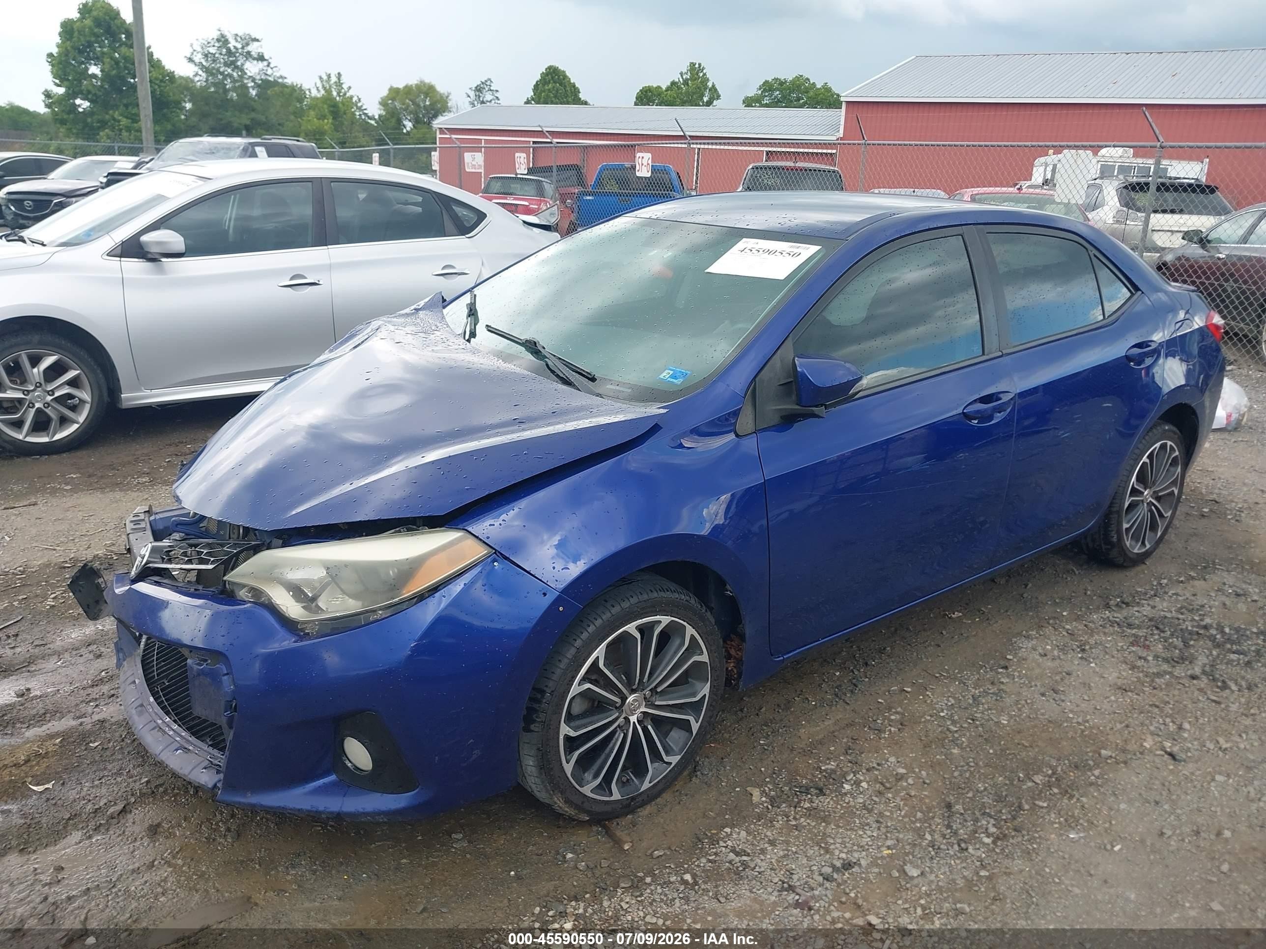 2015 Toyota Corolla S Plus Blue vin: 2T1BURHE5FC265013