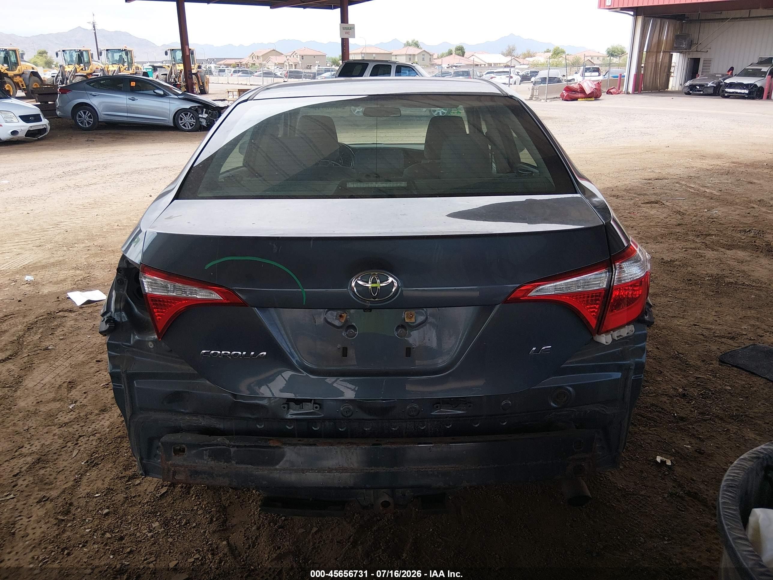 2015 Toyota Corolla Le Gray vin: 2T1BURHE5FC275508