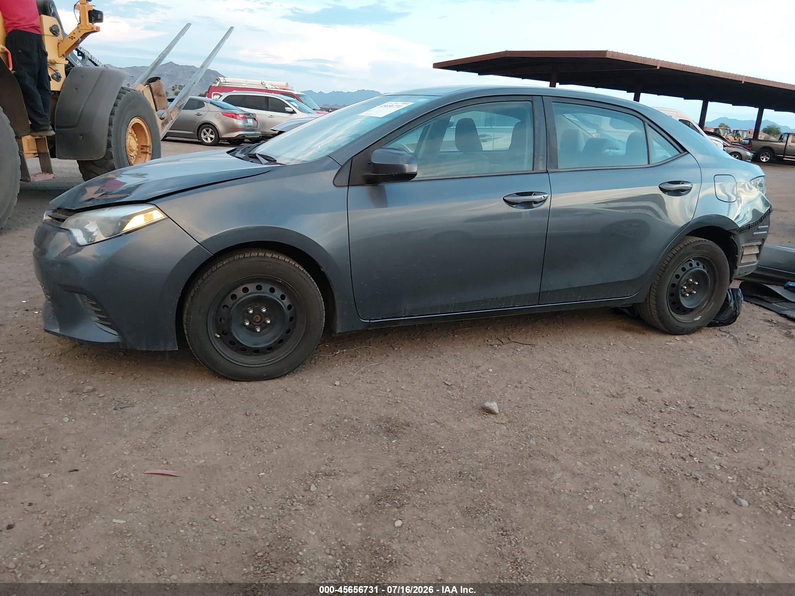 2015 Toyota Corolla Le Gray vin: 2T1BURHE5FC275508
