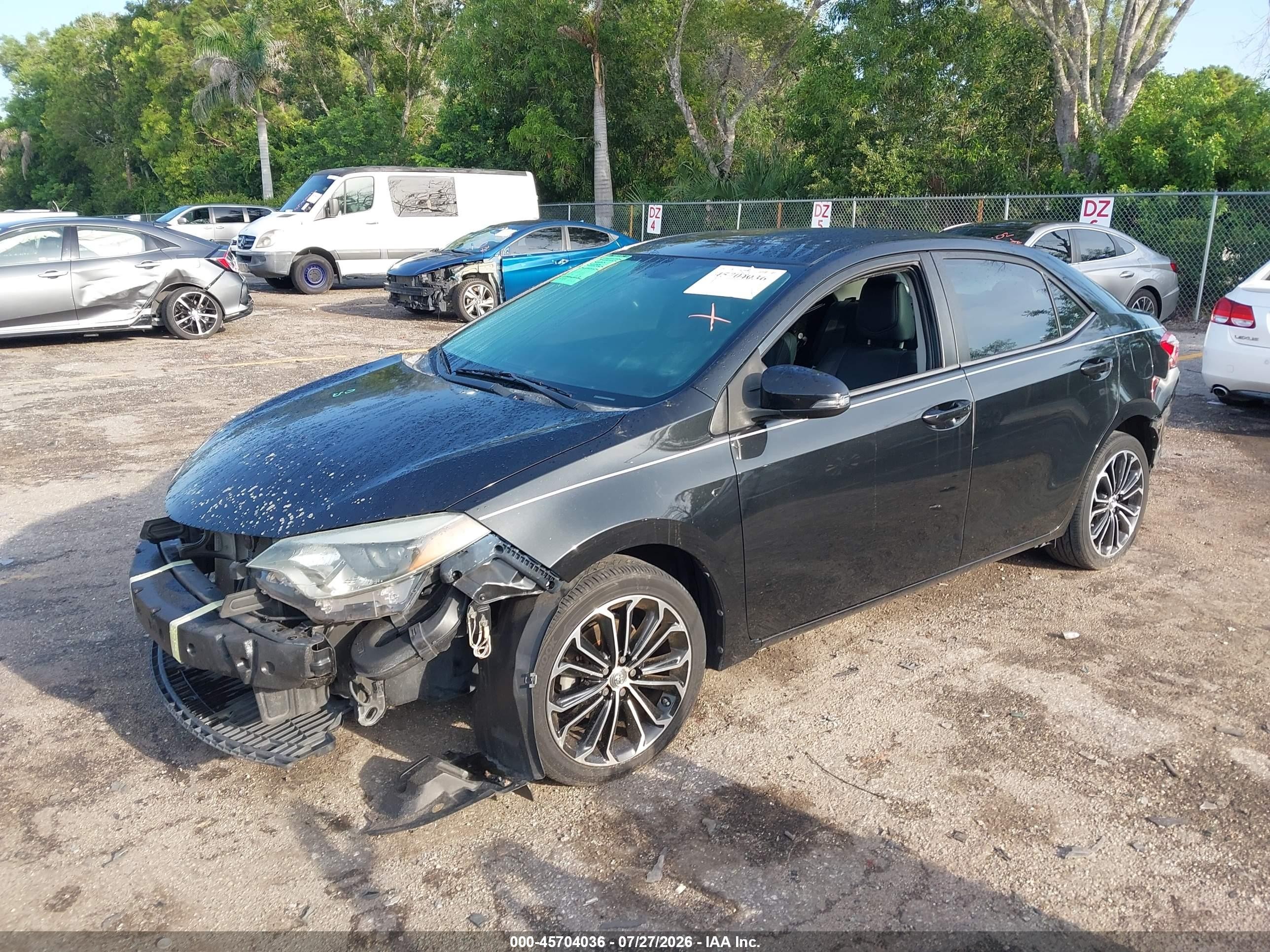 2015 Toyota Corolla S Plus Black vin: 2T1BURHE5FC285164