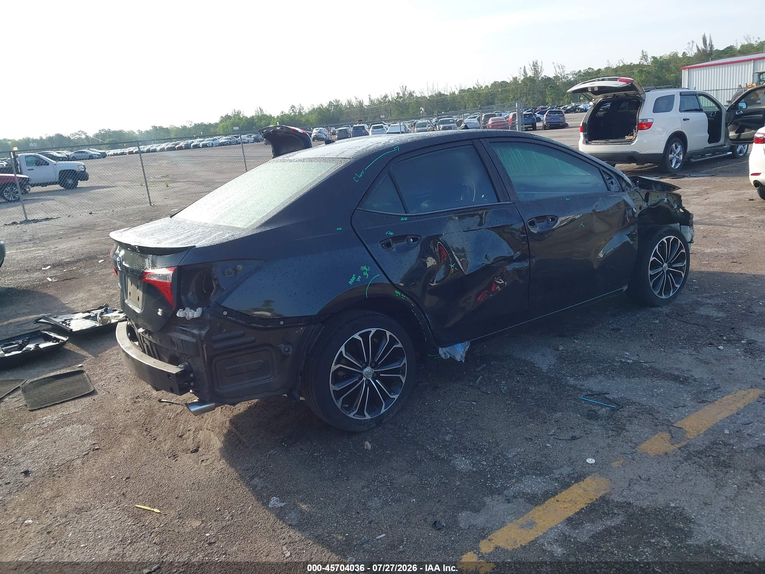 2015 Toyota Corolla S Plus Black vin: 2T1BURHE5FC285164